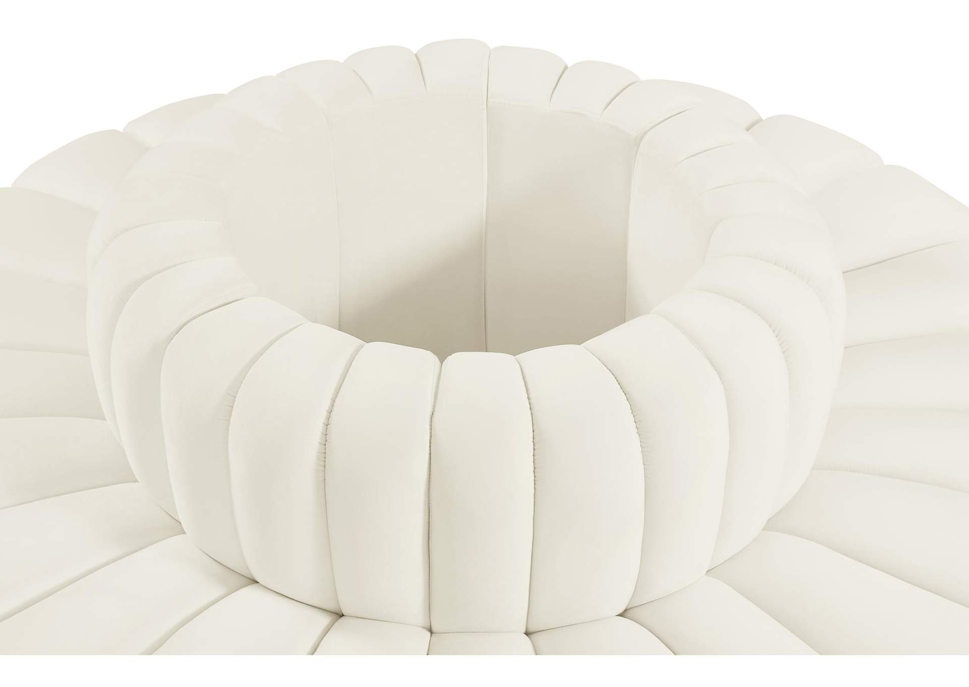 Arc Cream Velvet Modular Sofa,Meridian Furniture