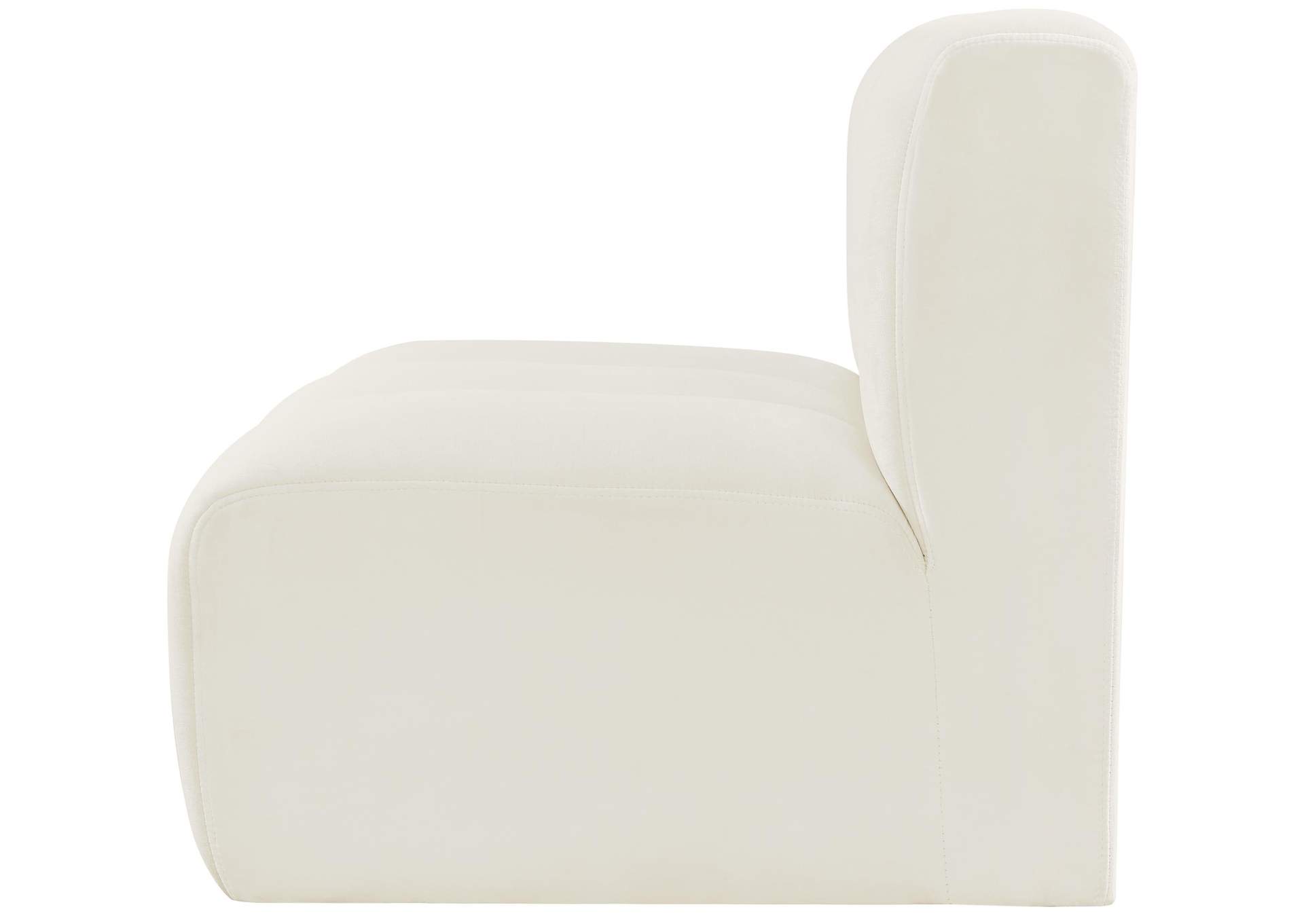 Arc Cream Velvet Straight Chair,Meridian Furniture