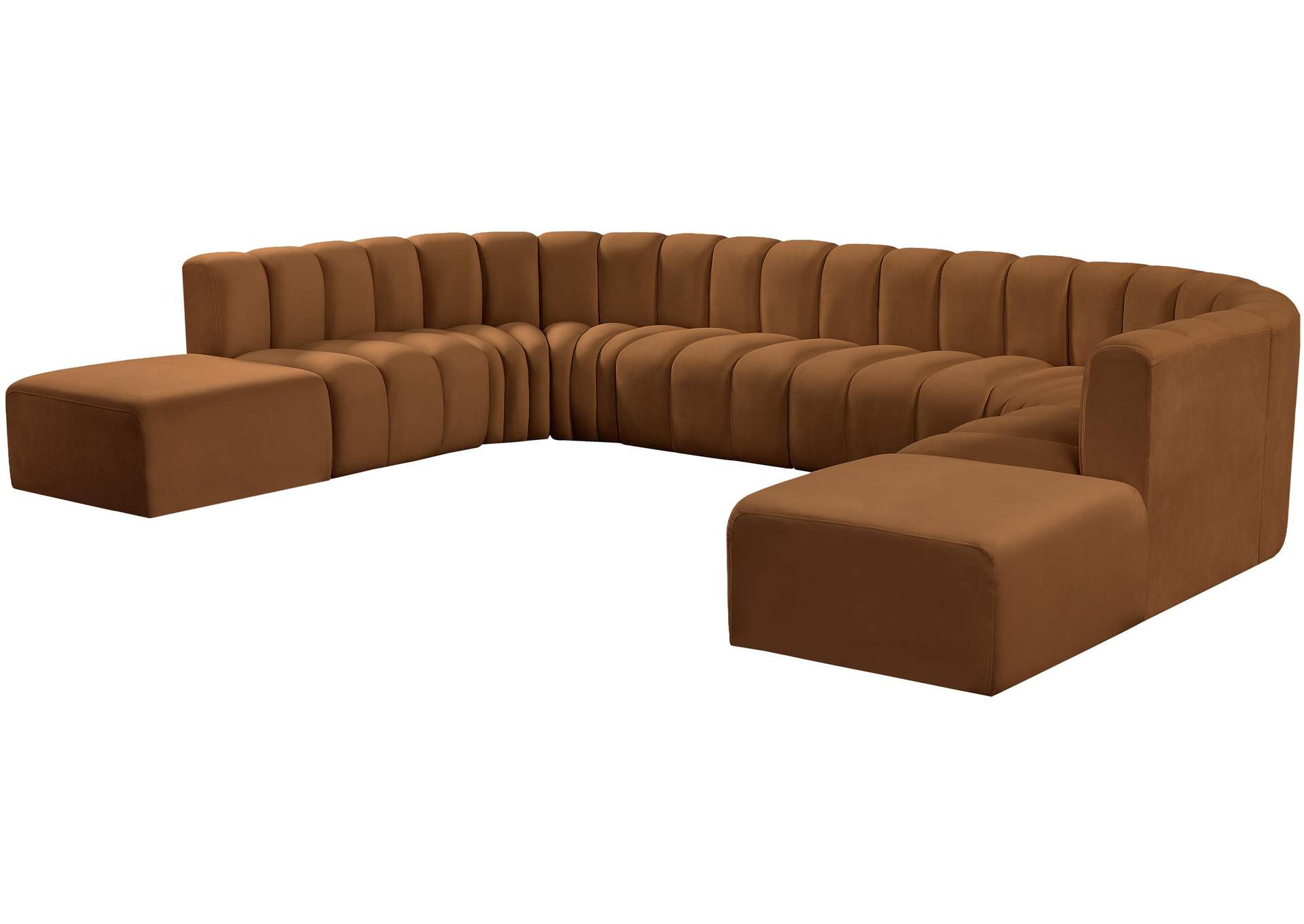 Arc Saddle Velvet Modular Sofa,Meridian Furniture