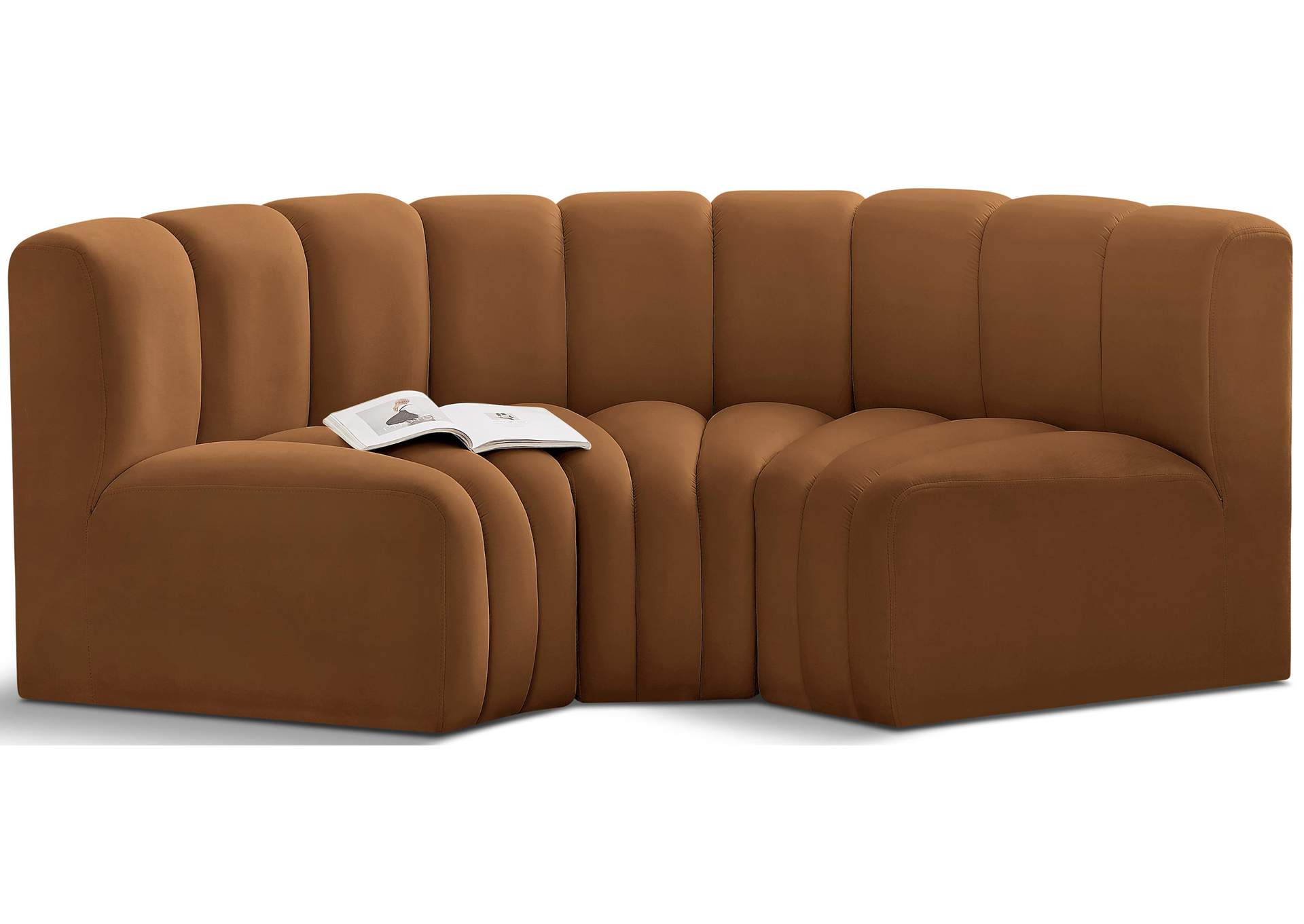 Arc Saddle Velvet Modular Sofa,Meridian Furniture