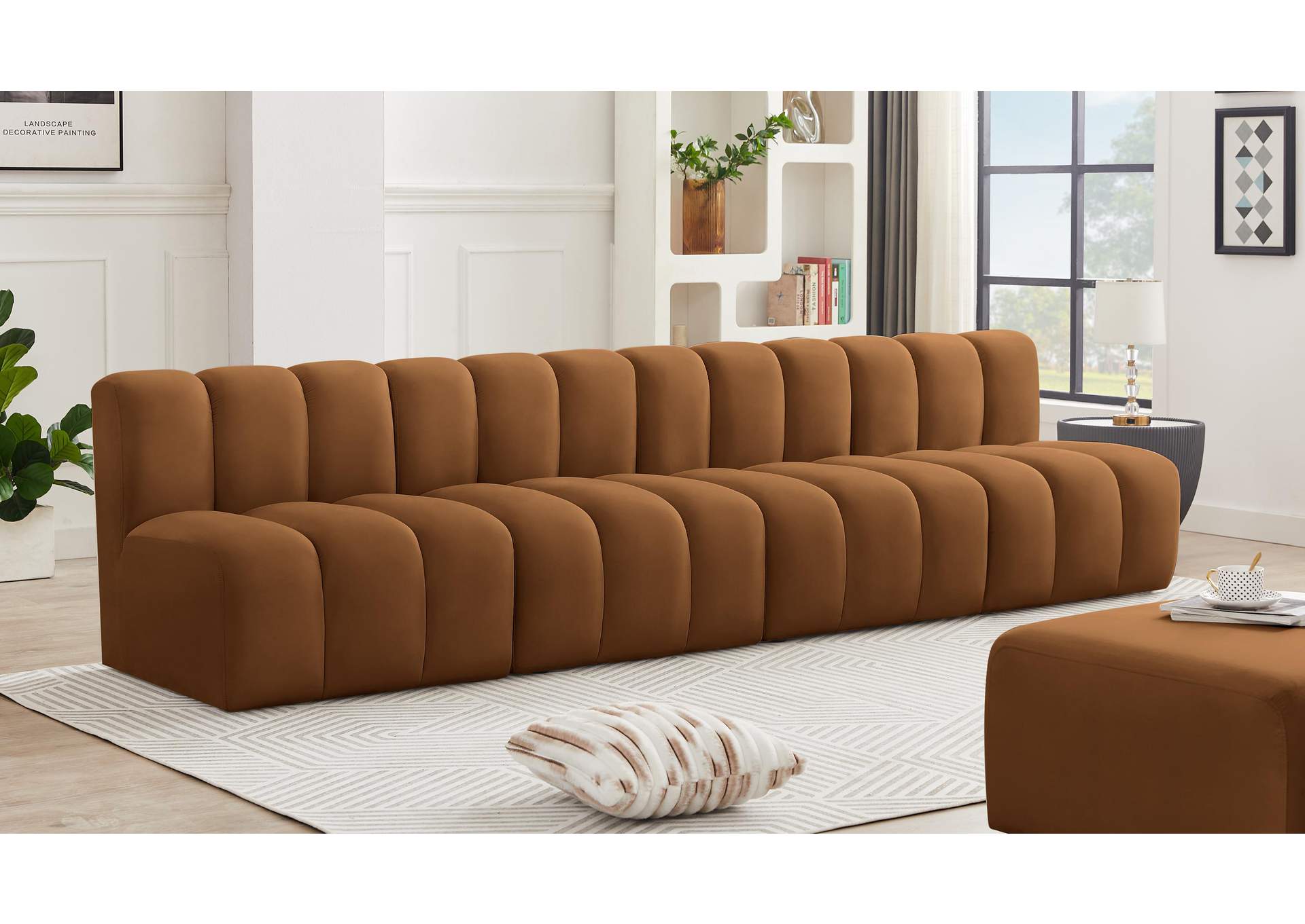 Arc Saddle Velvet Modular Sofa,Meridian Furniture