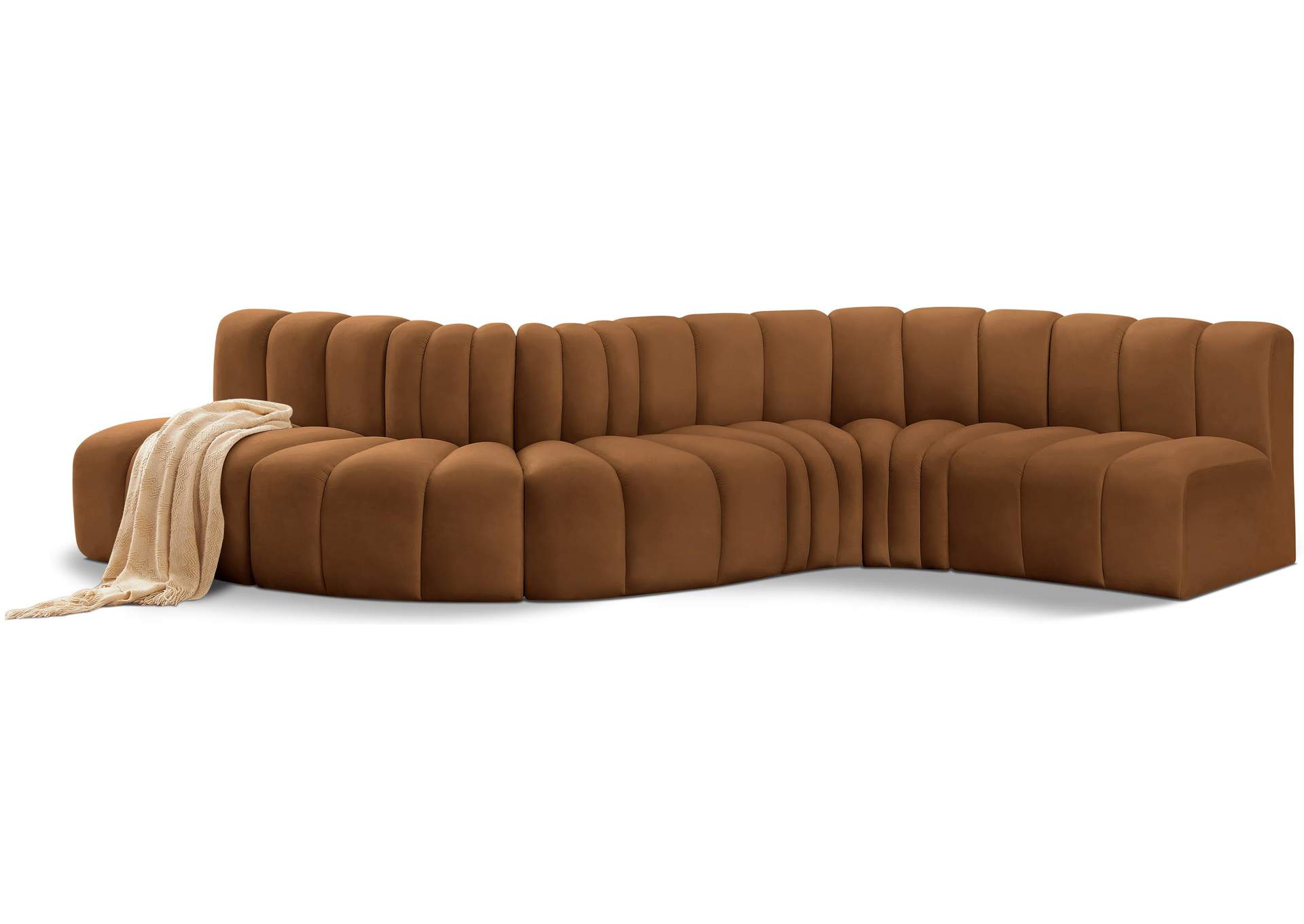 Arc Saddle Velvet Modular Sofa,Meridian Furniture