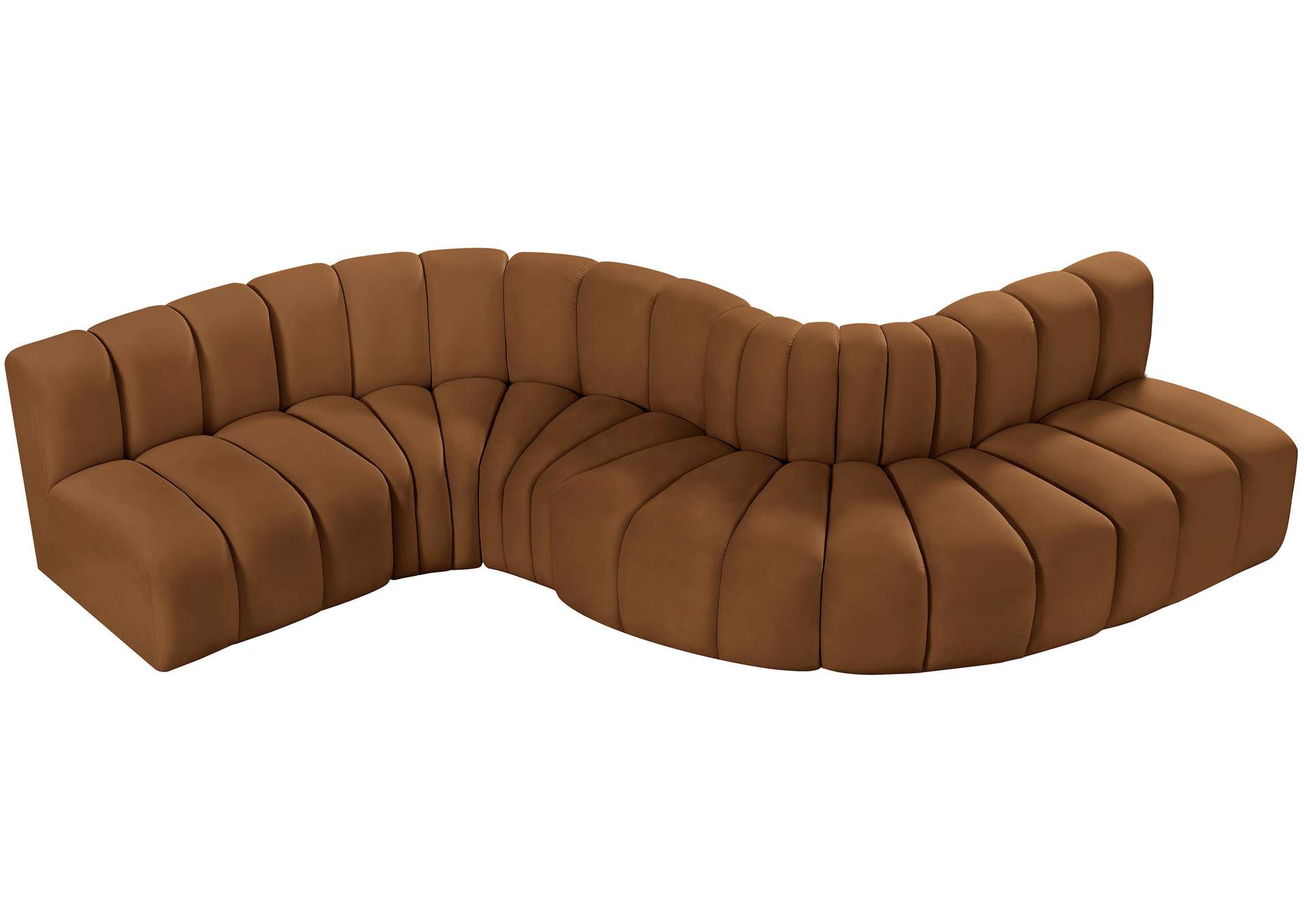 Arc Saddle Velvet Modular Sofa,Meridian Furniture