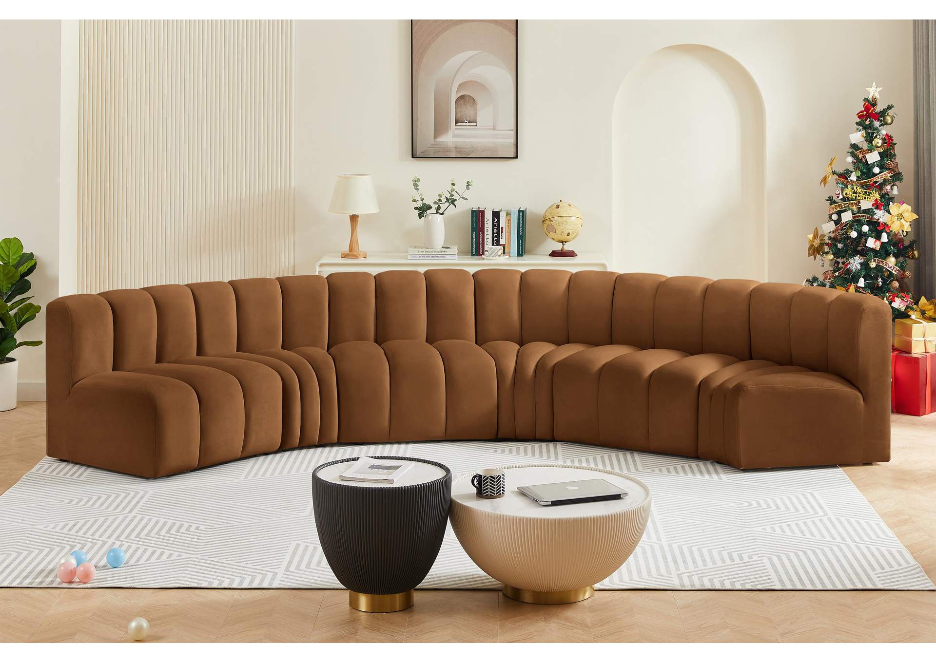 Arc Saddle Velvet Modular Sofa,Meridian Furniture