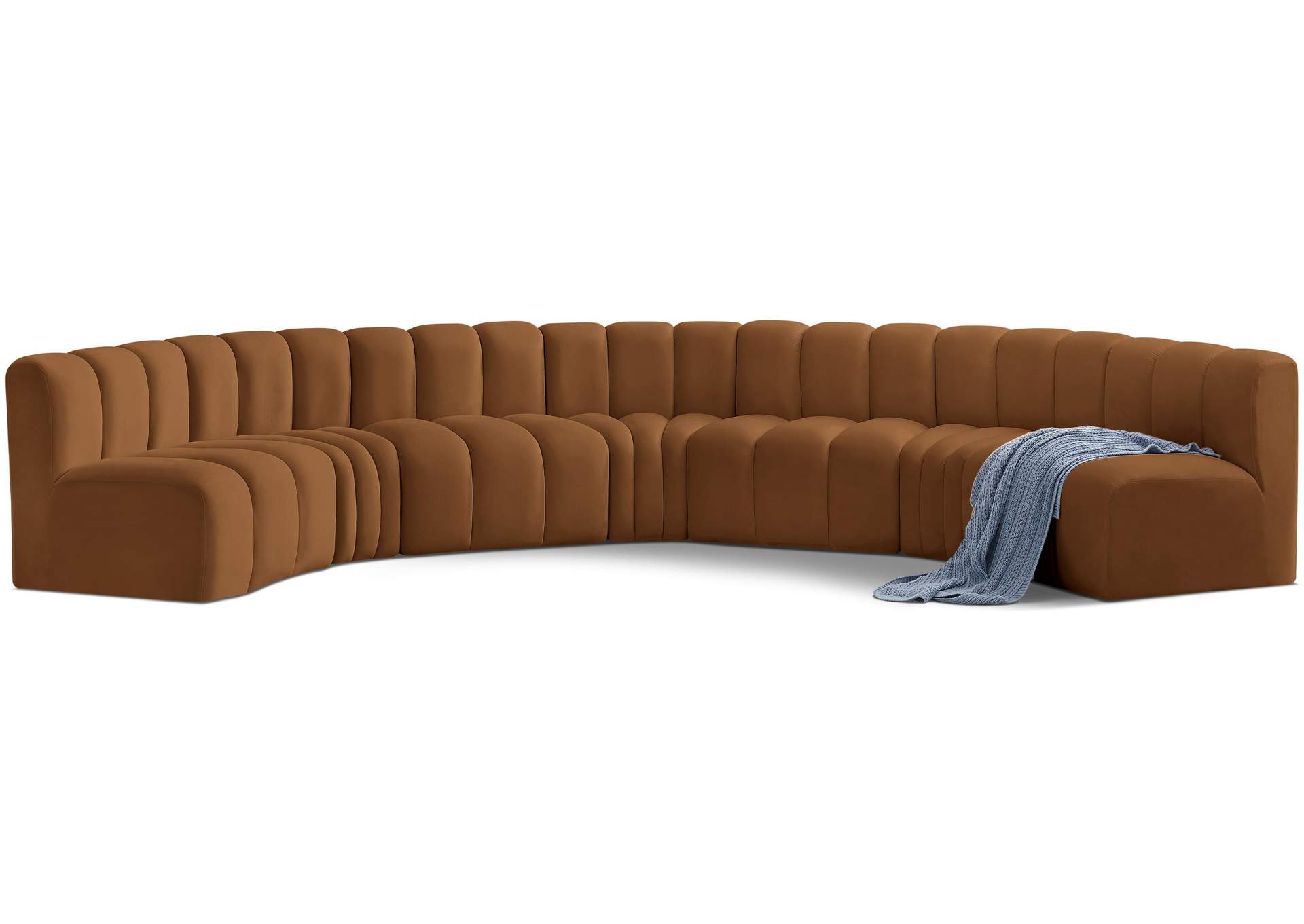 Arc Saddle Velvet Modular Sofa,Meridian Furniture