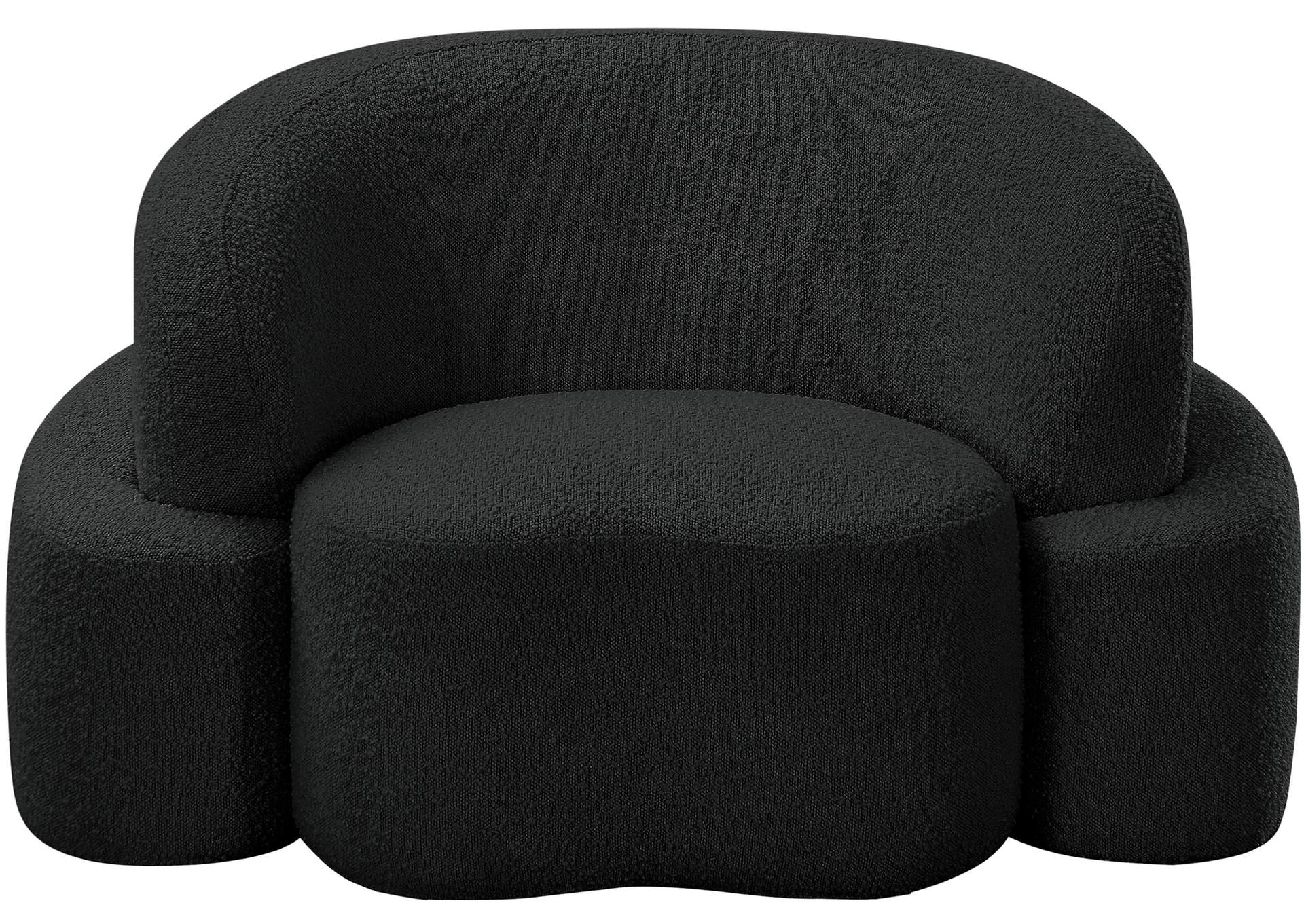 Principessa Black Boucle Fabric Chair,Meridian Furniture