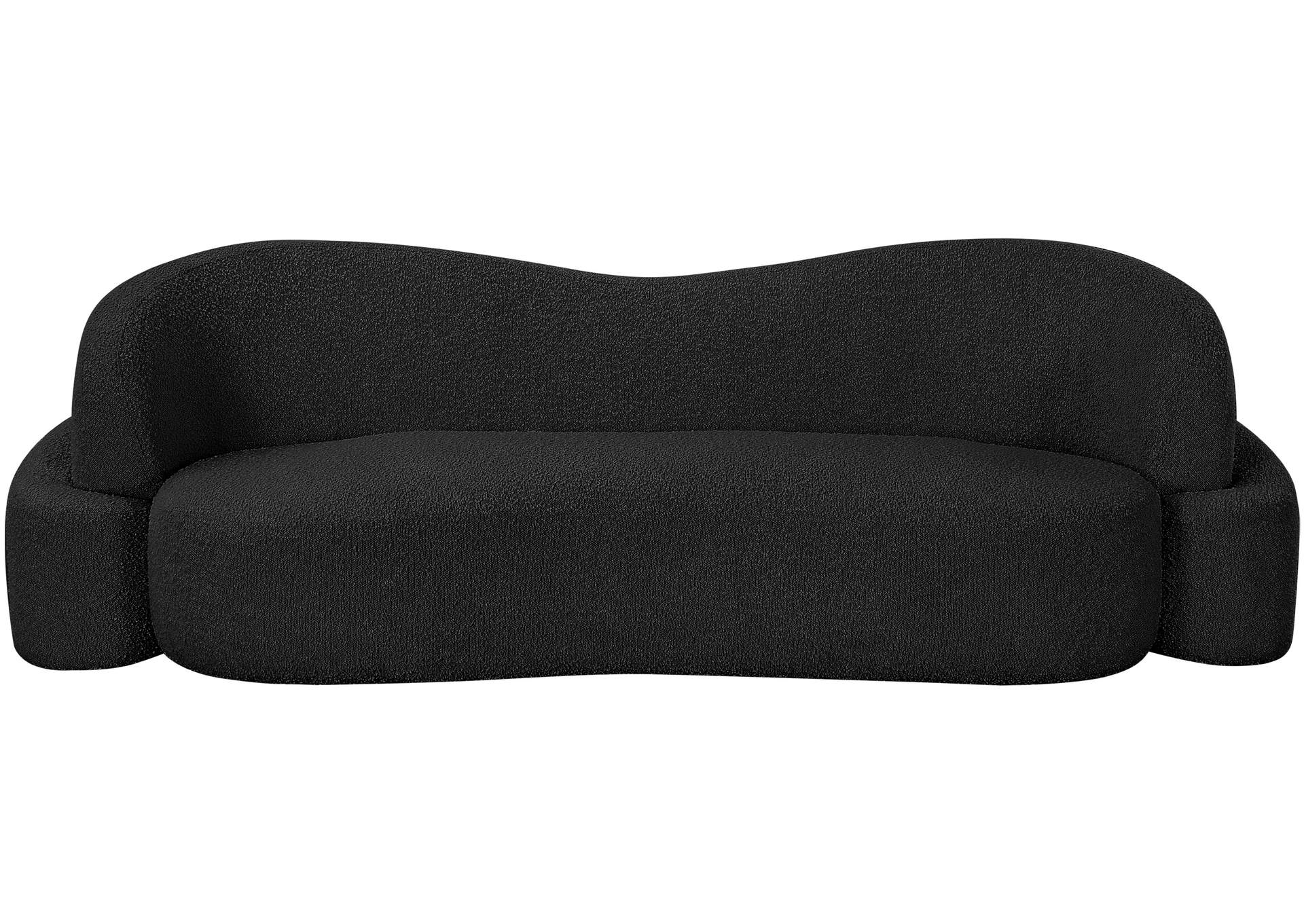 Principessa Black Boucle Fabric Sofa,Meridian Furniture