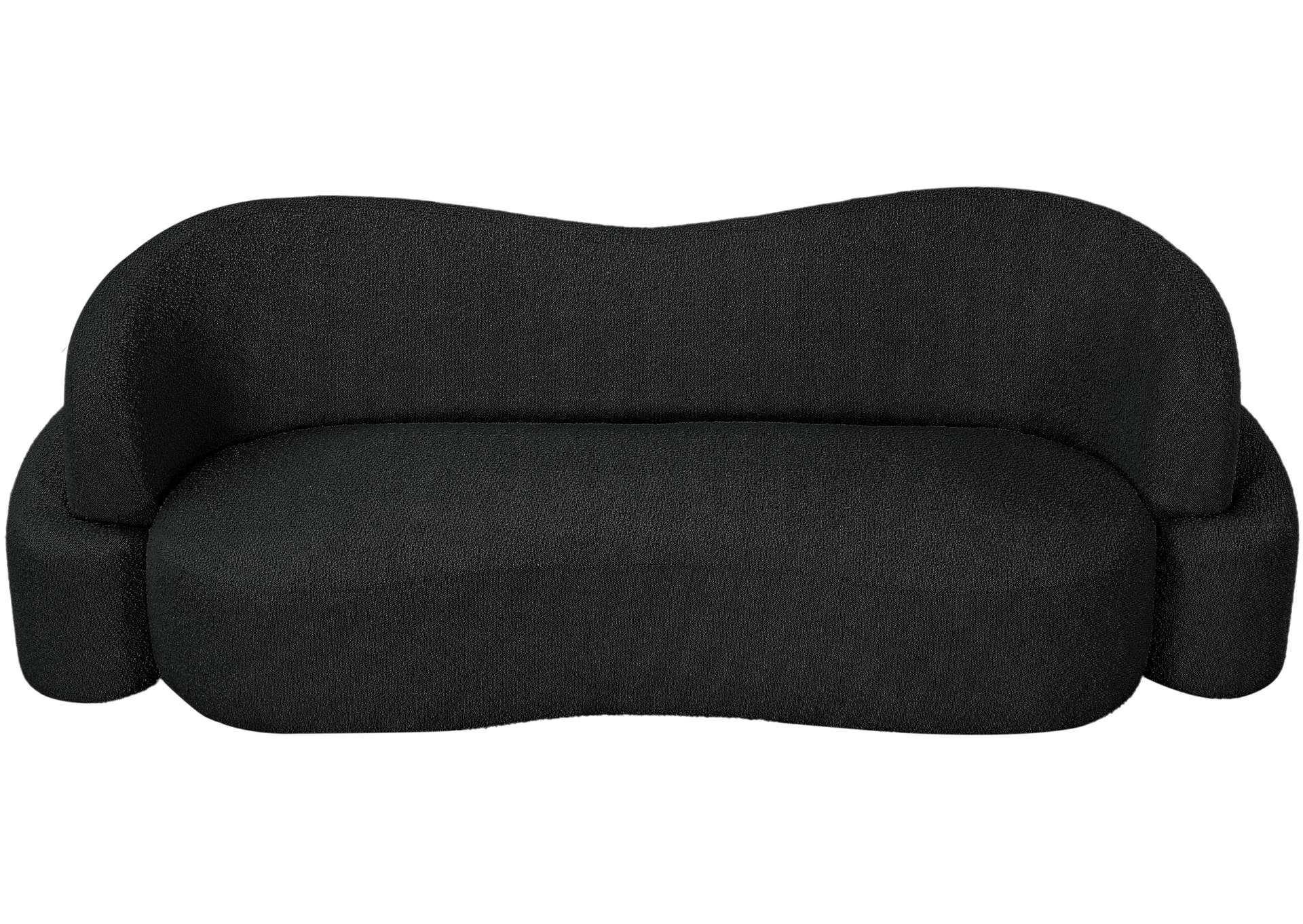 Principessa Black Boucle Fabric Sofa,Meridian Furniture