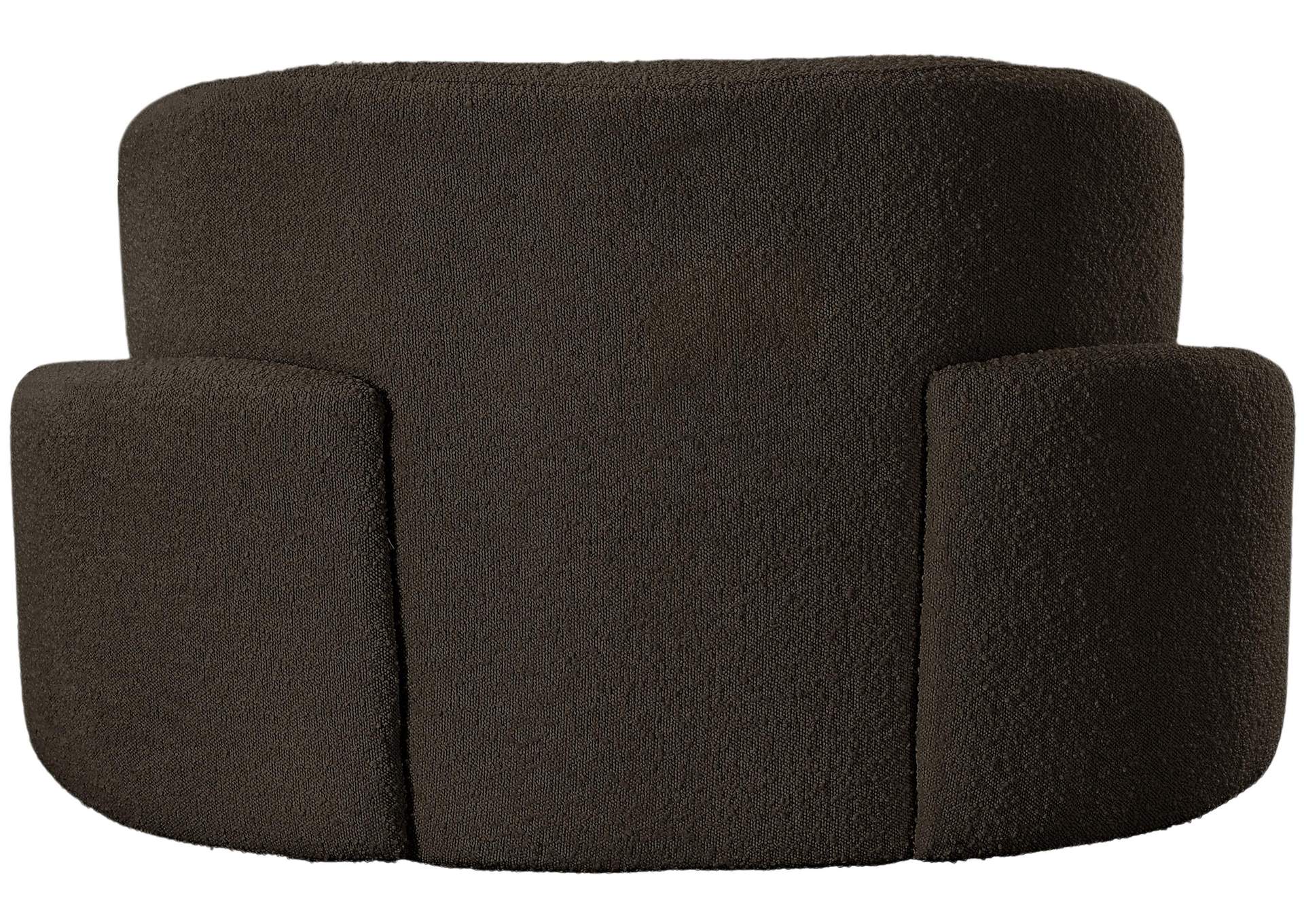 Principessa Brown Boucle Fabric Chair,Meridian Furniture