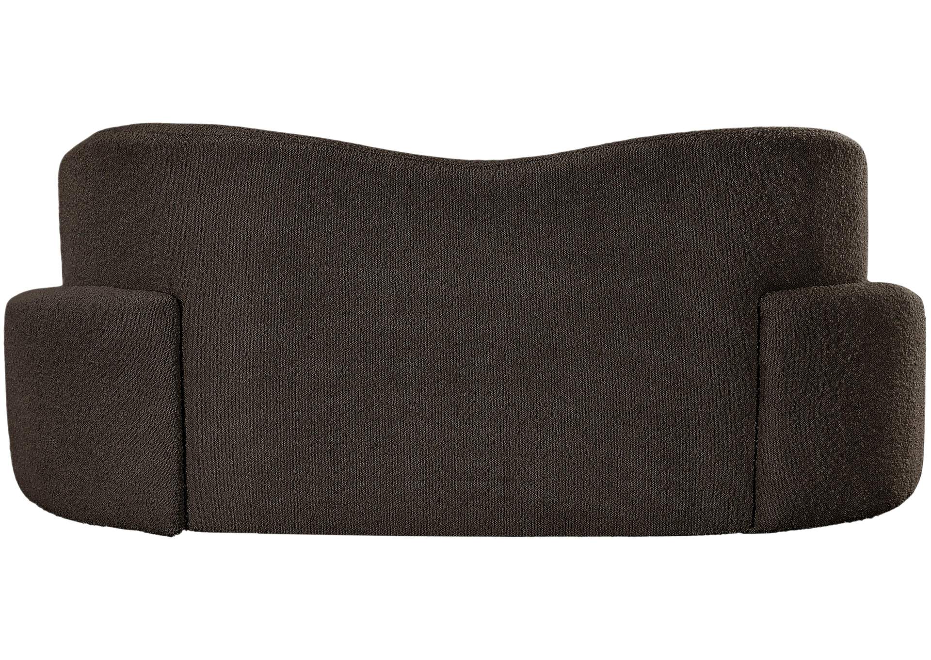 Principessa Brown Boucle Fabric Loveseat,Meridian Furniture