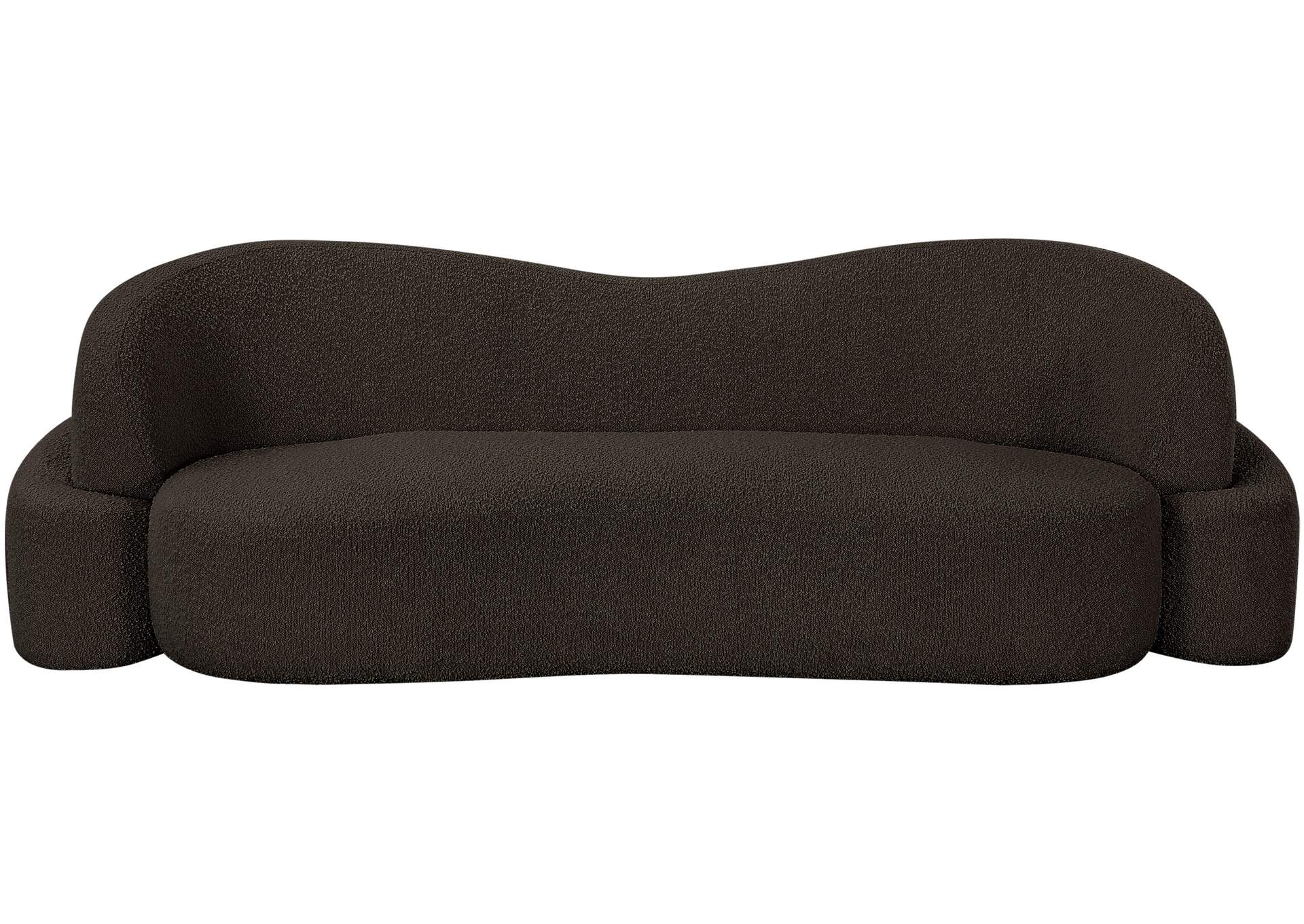 Principessa Brown Boucle Fabric Sofa,Meridian Furniture