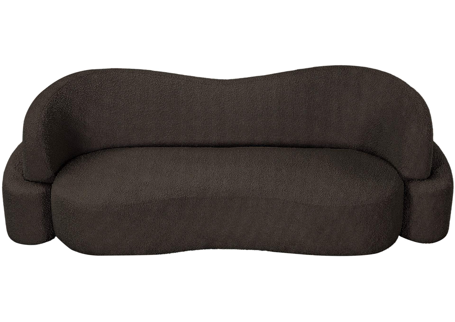 Principessa Brown Boucle Fabric Sofa,Meridian Furniture