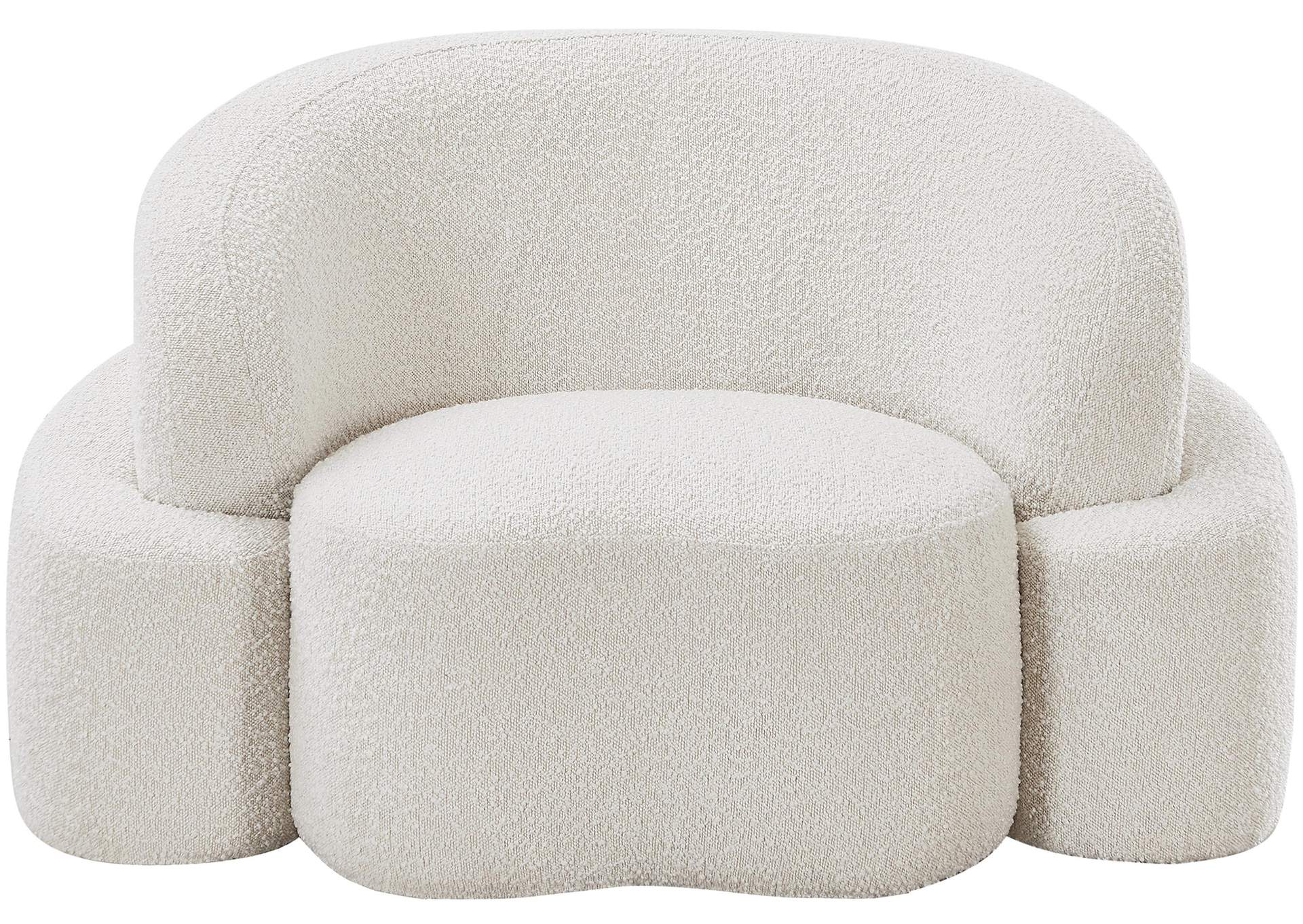 Principessa Cream Boucle Fabric Chair,Meridian Furniture