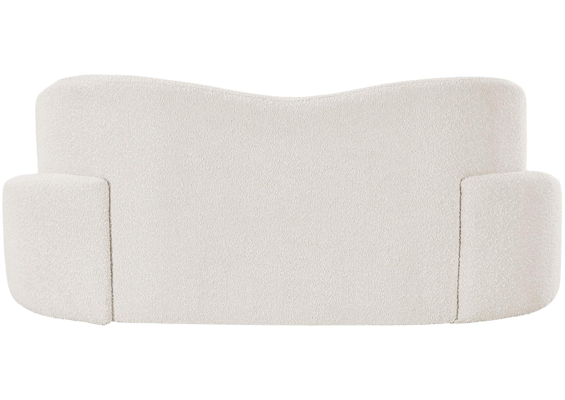 Principessa Cream Boucle Fabric Loveseat,Meridian Furniture