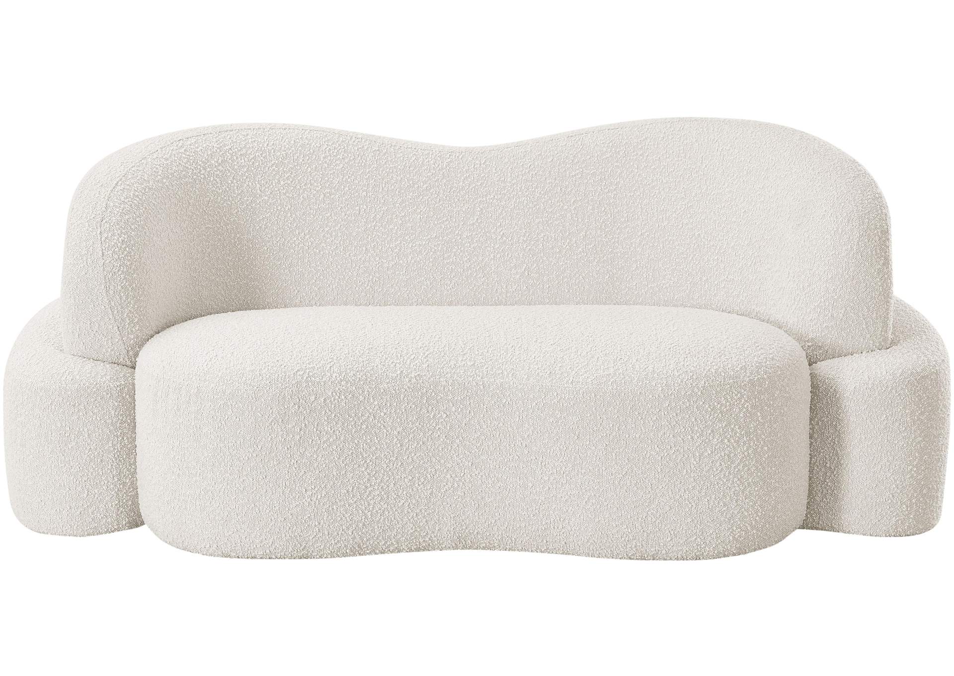 Principessa Cream Boucle Fabric Loveseat,Meridian Furniture