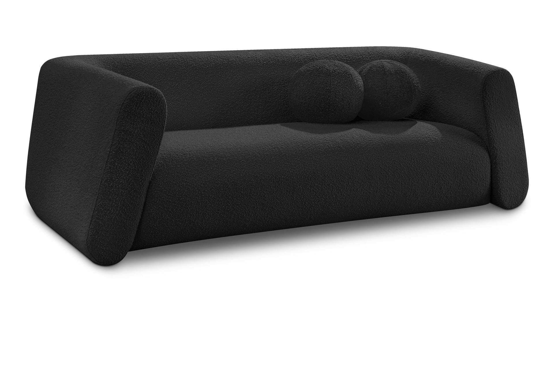 Abbington Black Boucle Fabric Sofa,Meridian Furniture