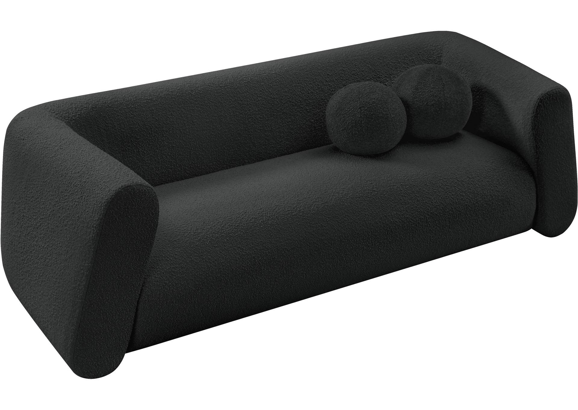 Abbington Black Boucle Fabric Sofa,Meridian Furniture