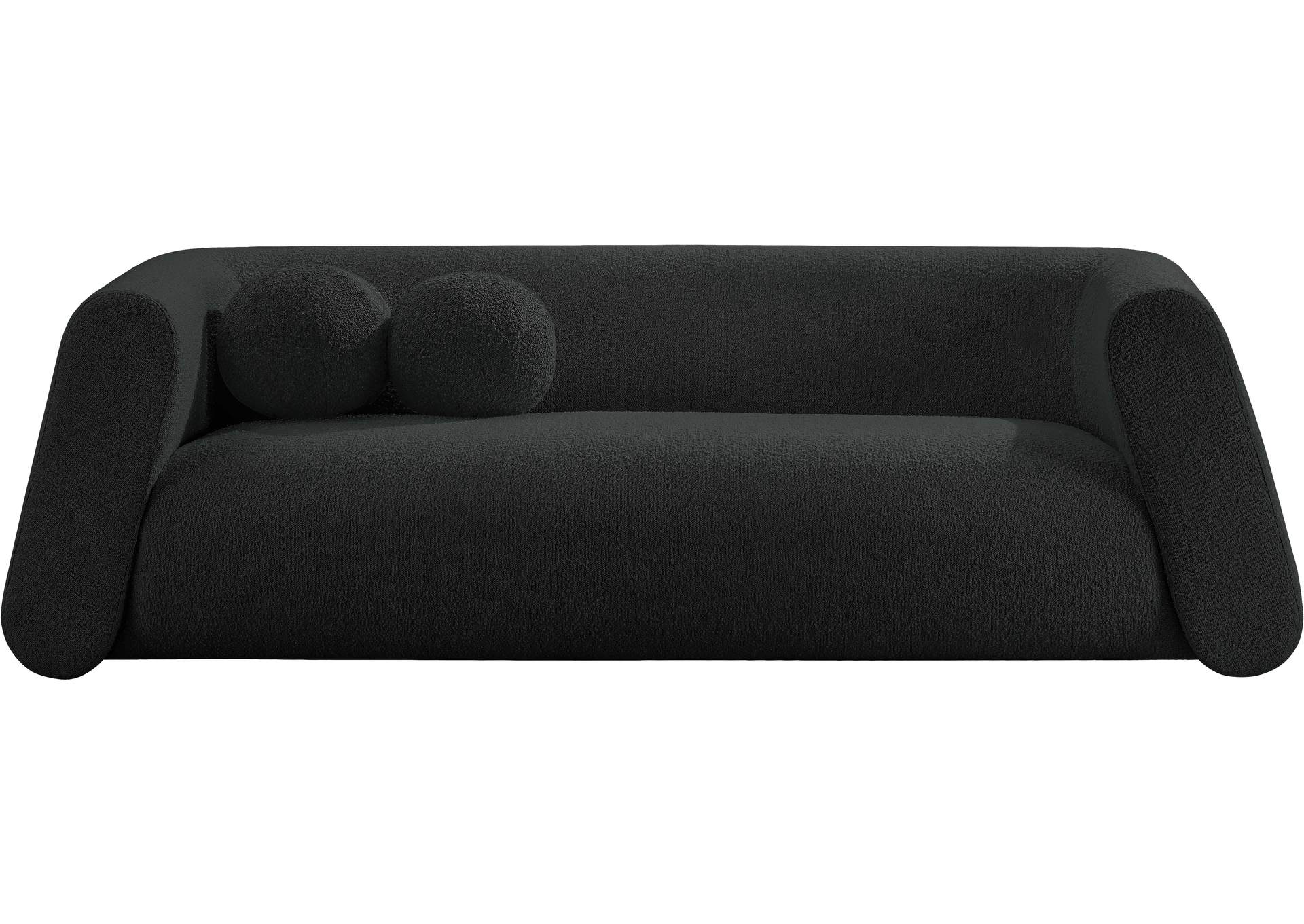 Abbington Black Boucle Fabric Sofa,Meridian Furniture