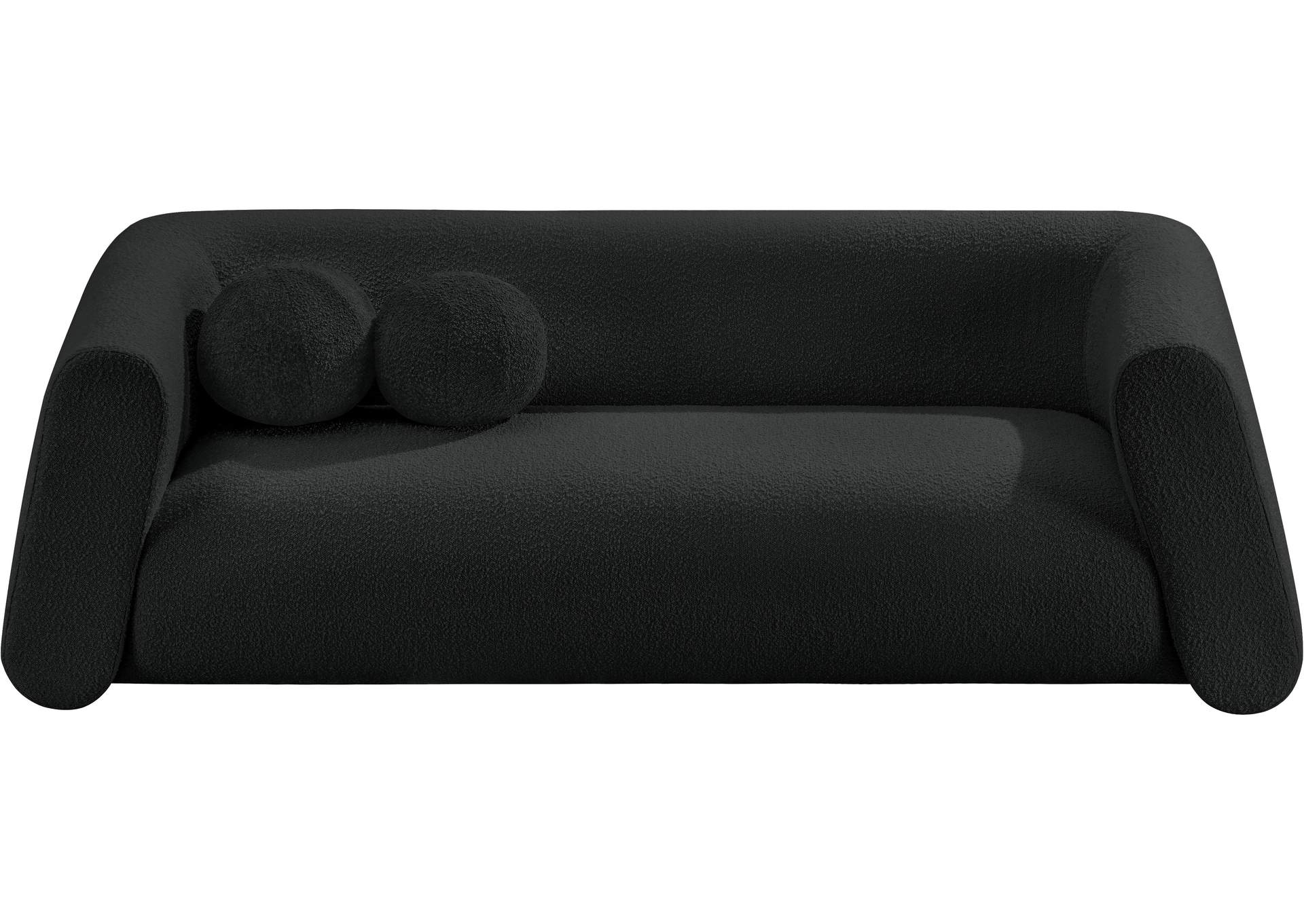 Abbington Black Boucle Fabric Sofa,Meridian Furniture