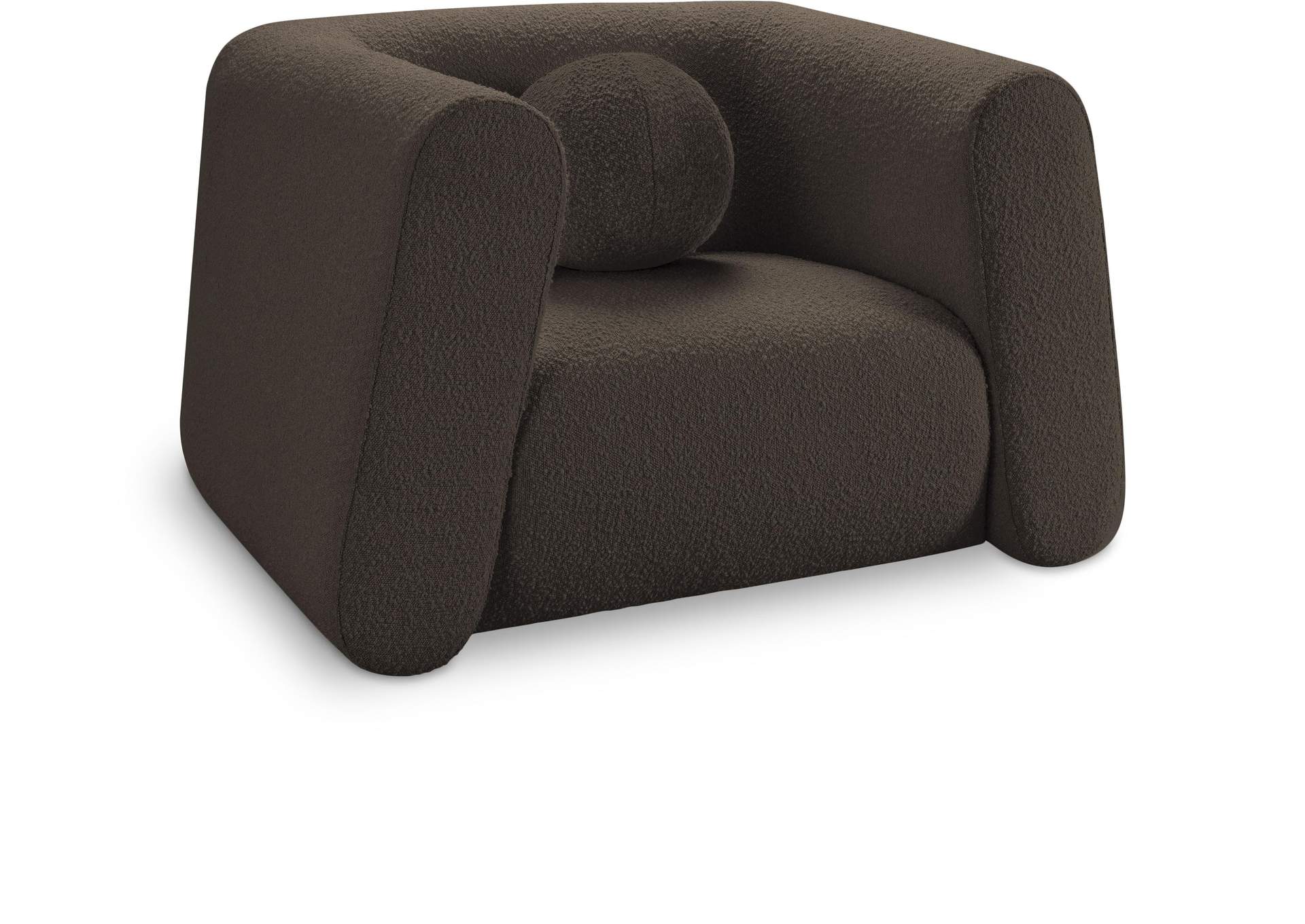 Abbington Brown Boucle Fabric Chair,Meridian Furniture