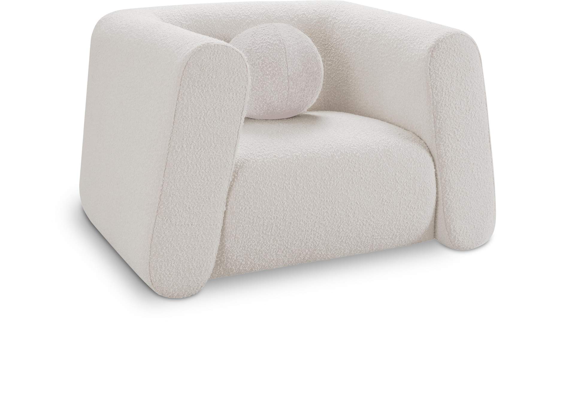 Abbington Cream Boucle Fabric Chair,Meridian Furniture