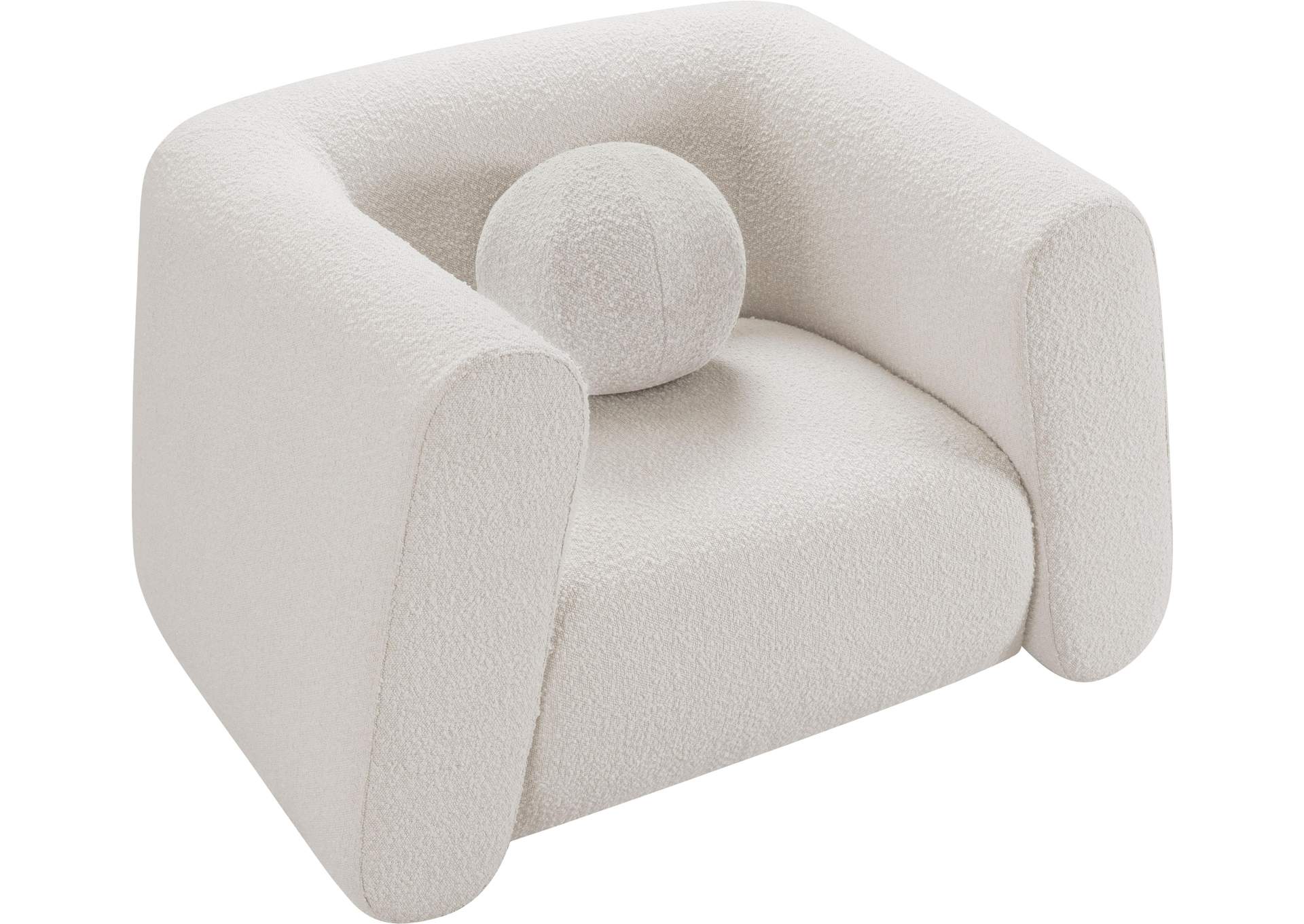 Abbington Cream Boucle Fabric Chair,Meridian Furniture