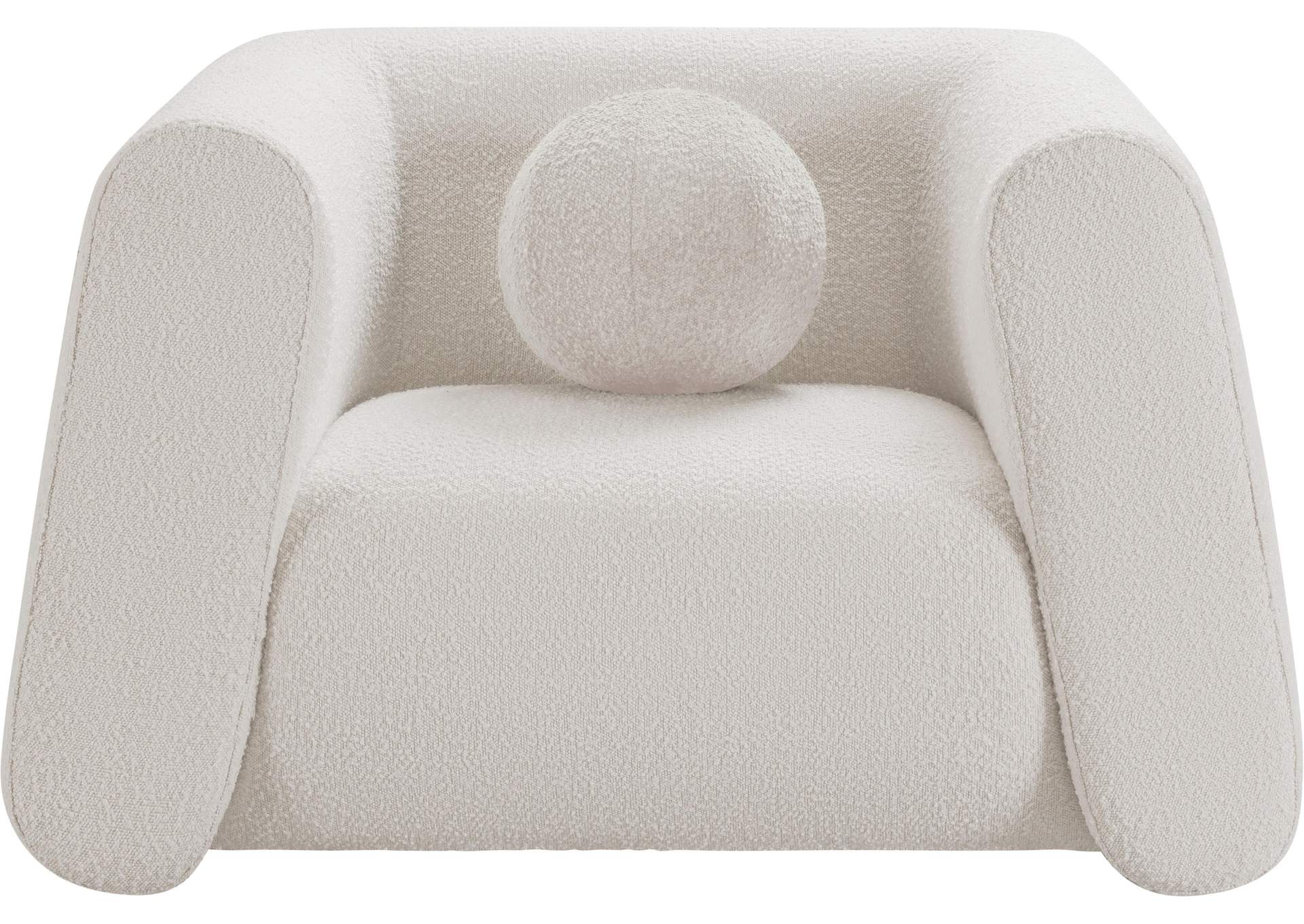 Abbington Cream Boucle Fabric Chair,Meridian Furniture