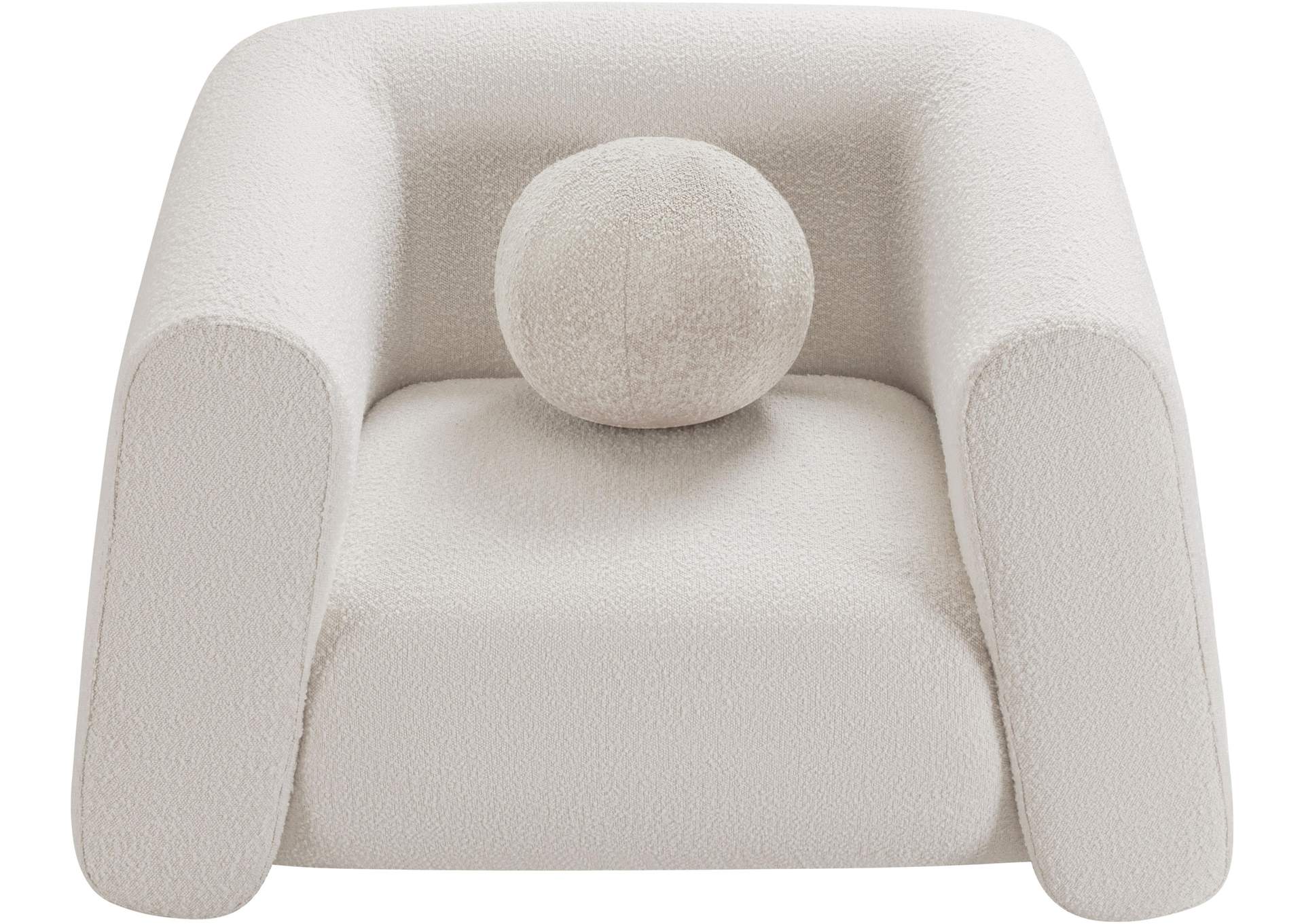 Abbington Cream Boucle Fabric Chair,Meridian Furniture