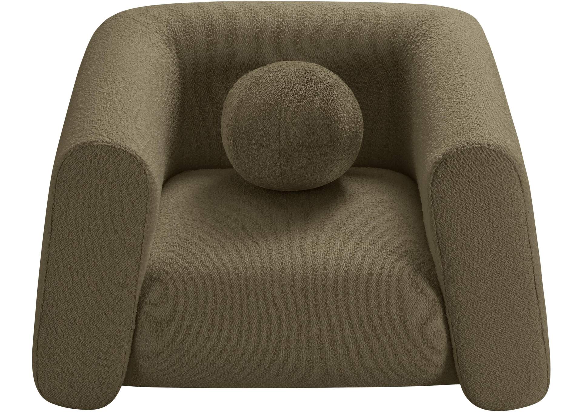 Abbington Olive Boucle Fabric Chair,Meridian Furniture