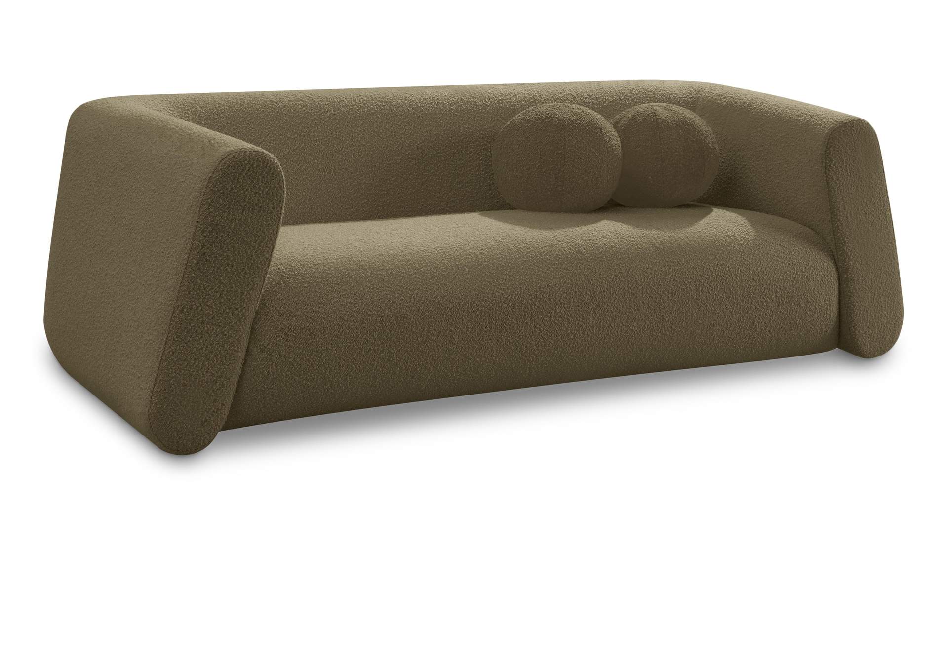 Abbington Olive Boucle Fabric Sofa,Meridian Furniture