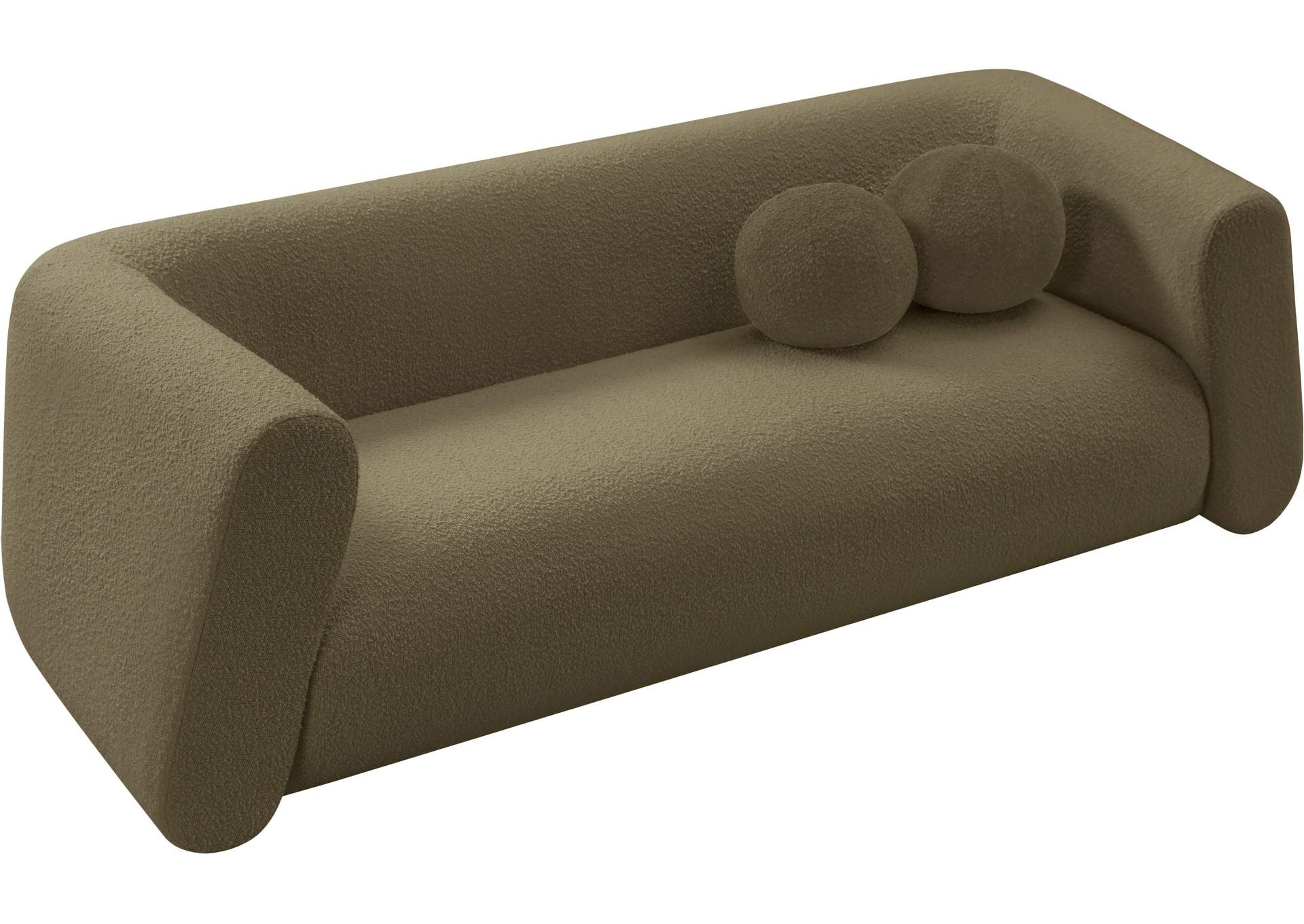 Abbington Olive Boucle Fabric Sofa,Meridian Furniture