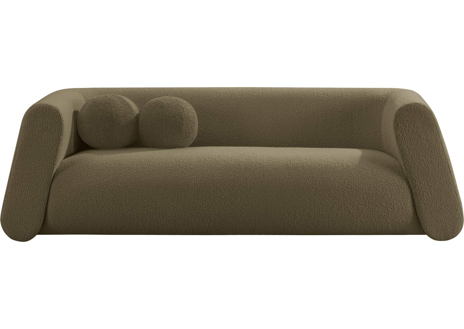 Abbington Olive Boucle Fabric Sofa,Meridian Furniture