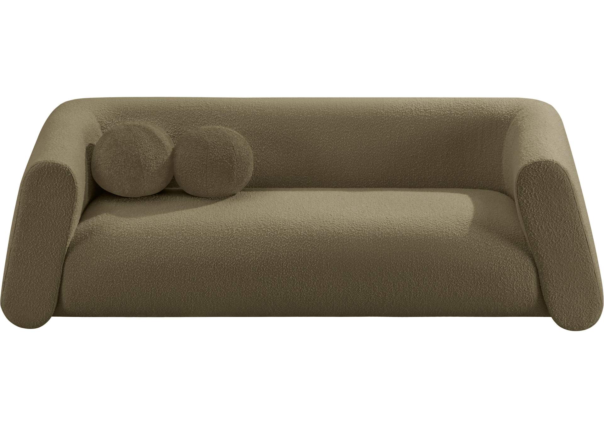 Abbington Olive Boucle Fabric Sofa,Meridian Furniture