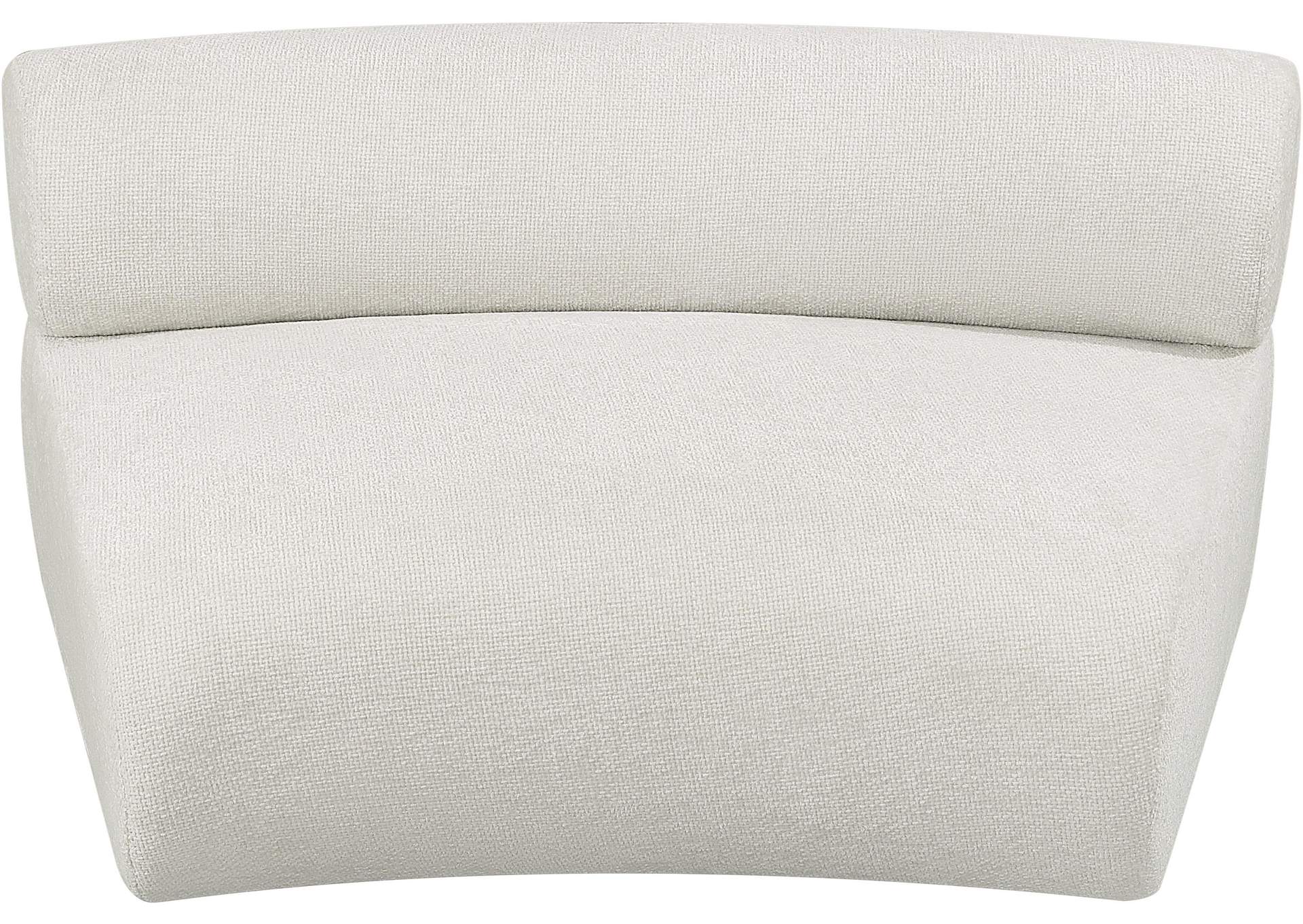 Bale Cream Chenille Fabric Modular Chair,Meridian Furniture