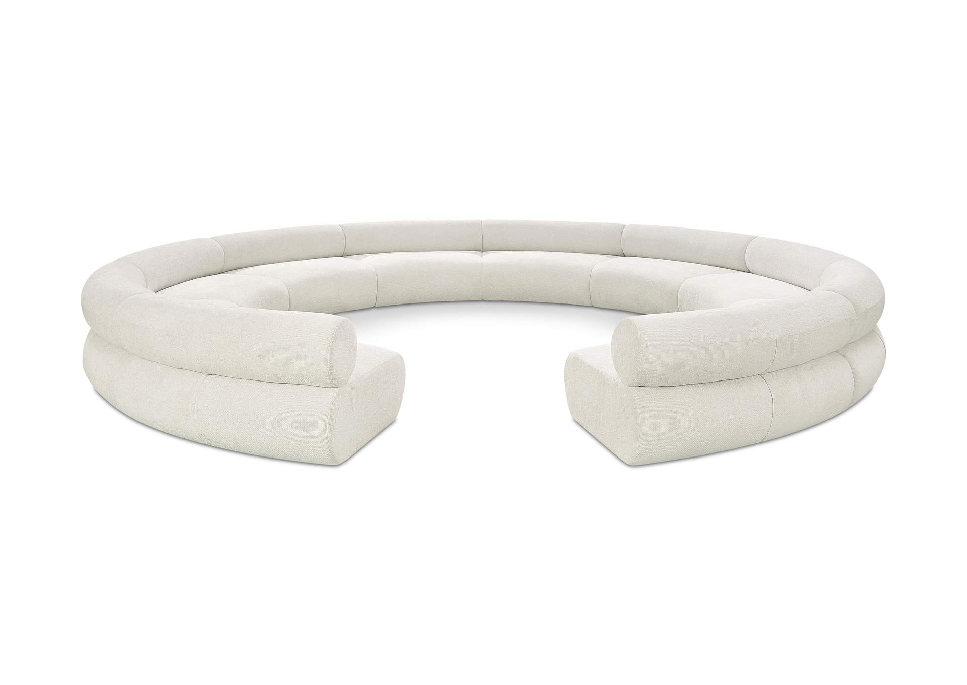 Bale Cream Chenille Fabric Modular Sofa,Meridian Furniture