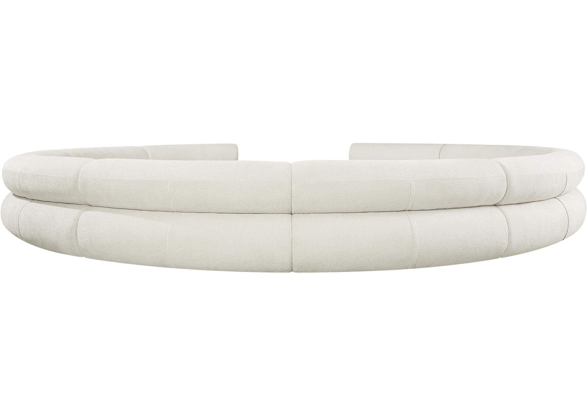 Bale Cream Chenille Fabric Modular Sofa,Meridian Furniture