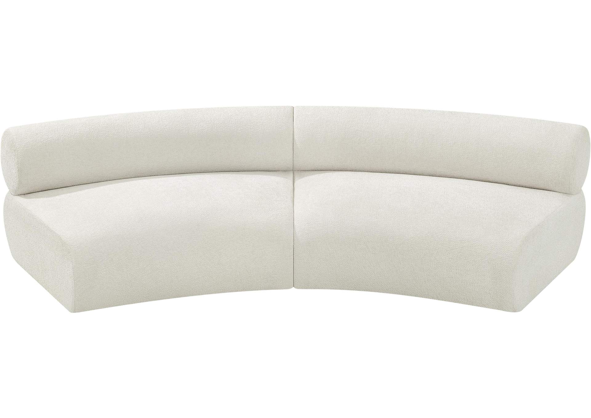 Bale Cream Chenille Fabric Modular Sofa,Meridian Furniture