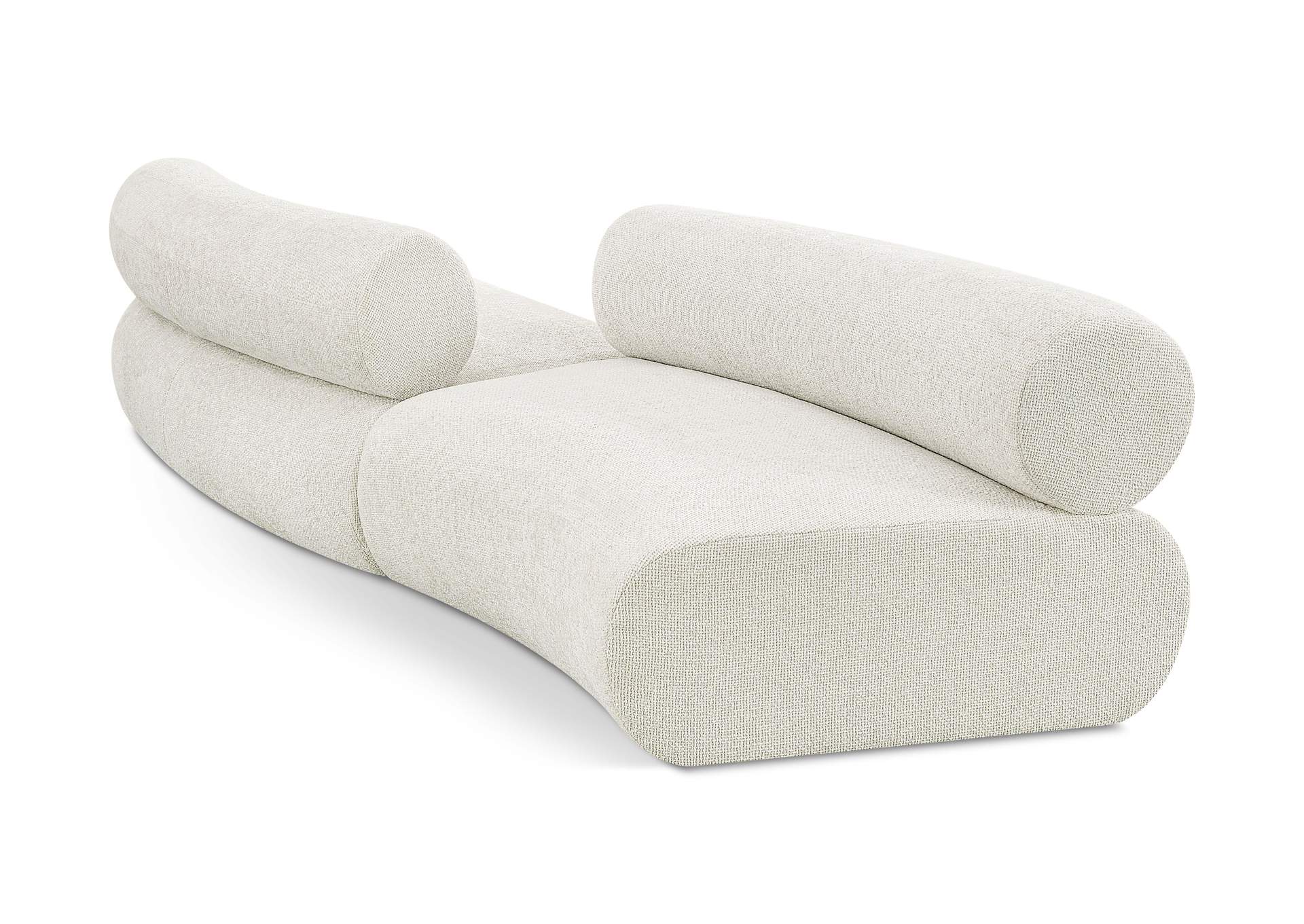 Bale Cream Chenille Fabric Modular Sofa,Meridian Furniture