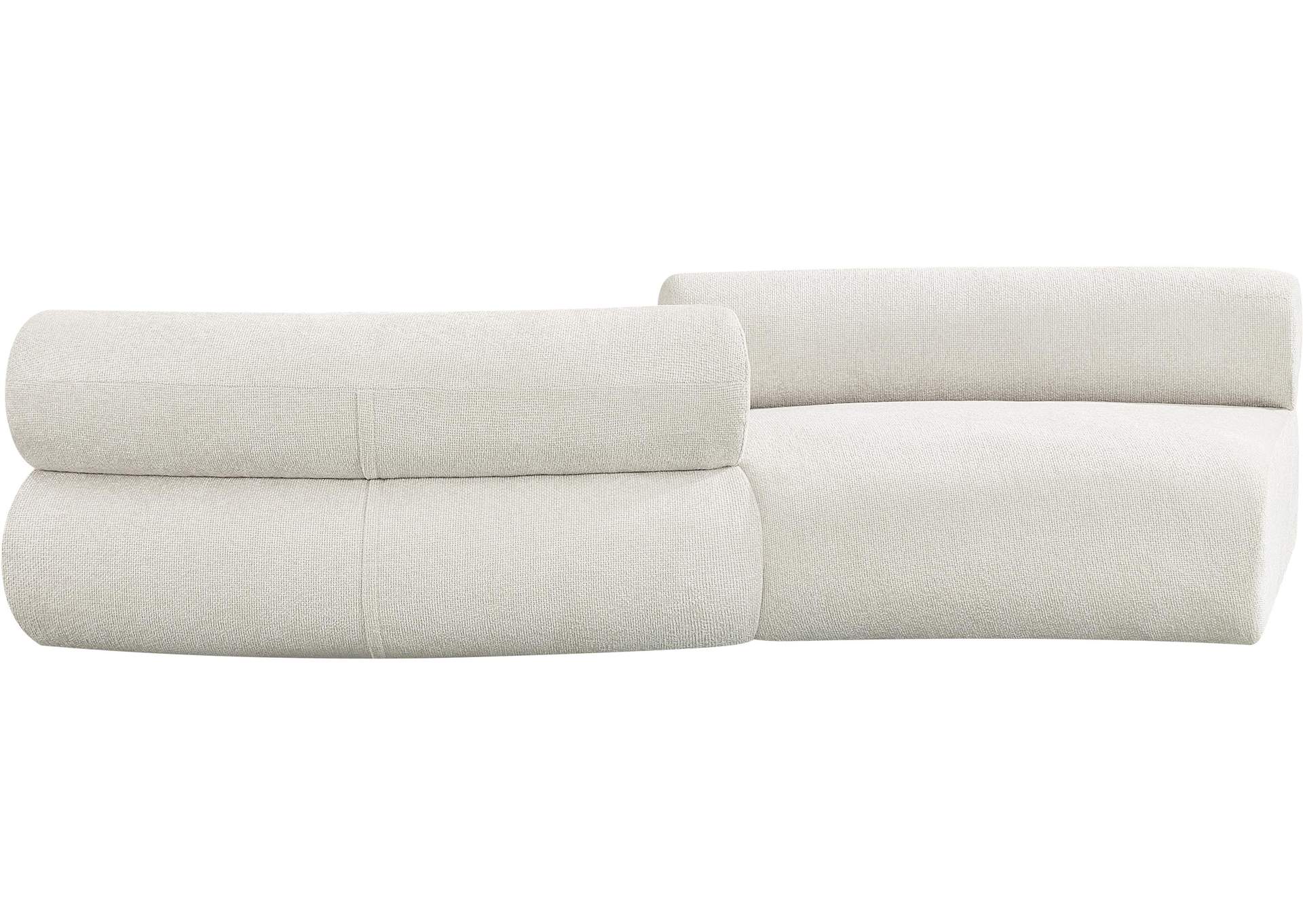 Bale Cream Chenille Fabric Modular Sofa,Meridian Furniture