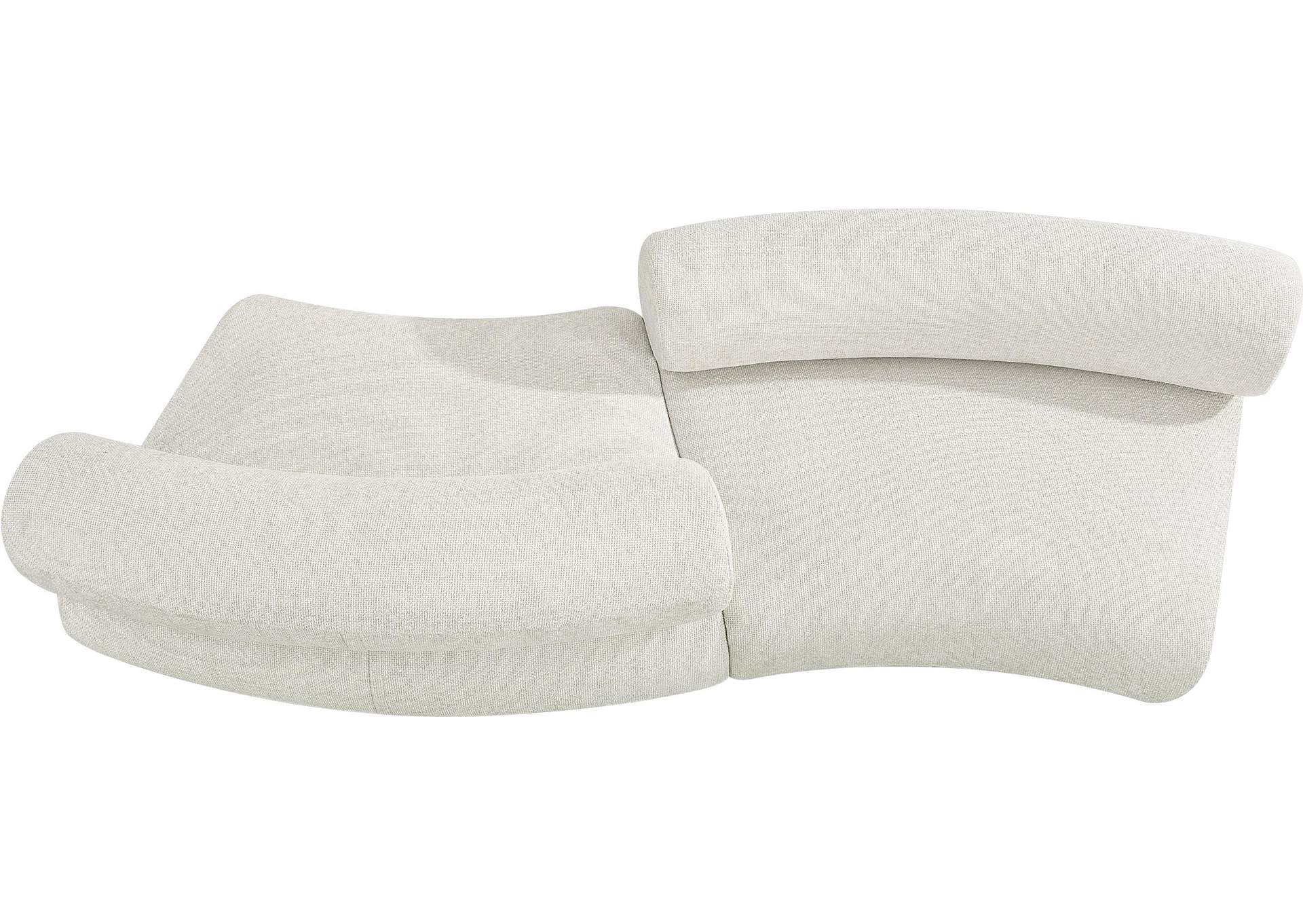 Bale Cream Chenille Fabric Modular Sofa,Meridian Furniture