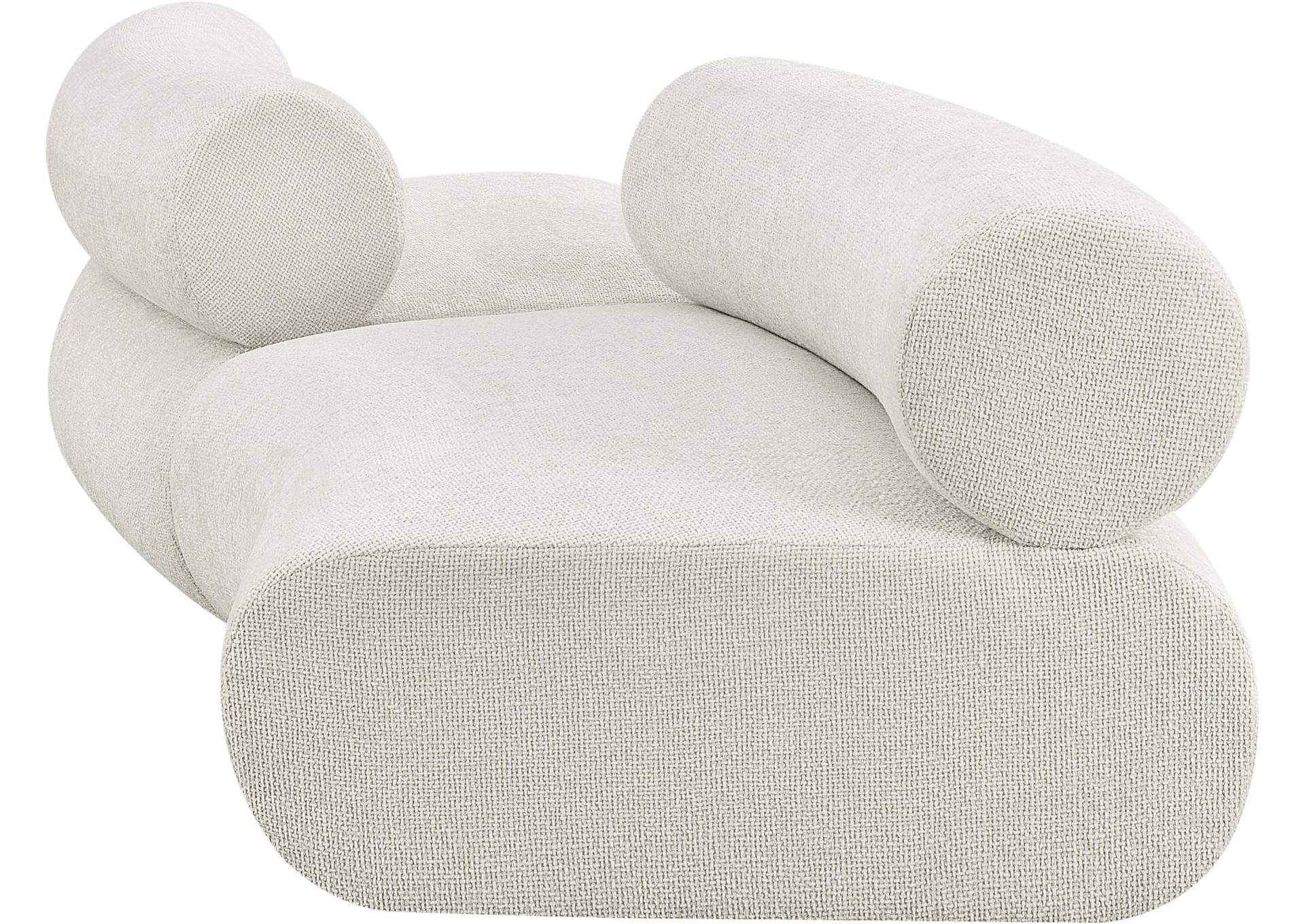 Bale Cream Chenille Fabric Modular Sofa,Meridian Furniture