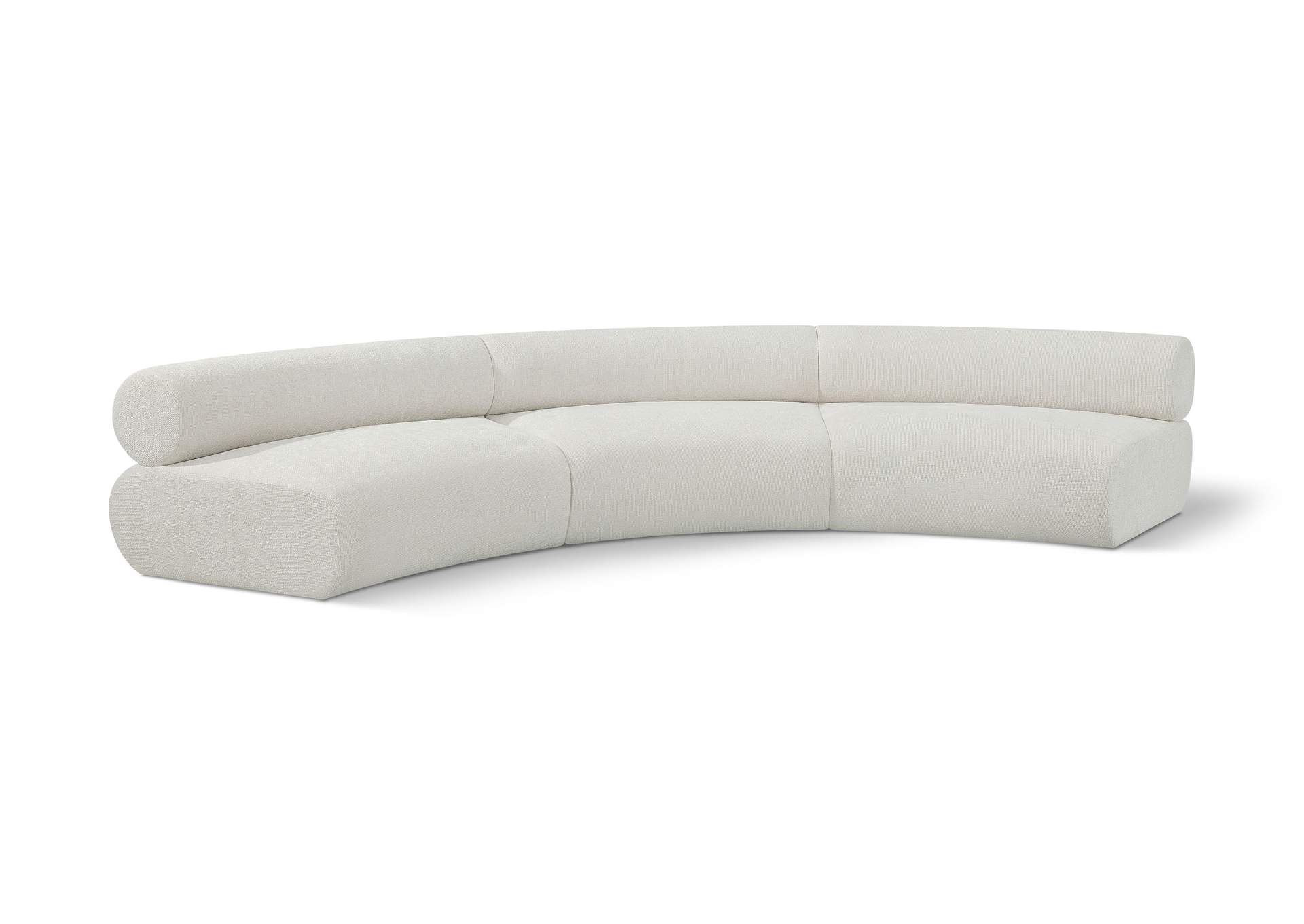 Bale Cream Chenille Fabric Modular Sofa,Meridian Furniture