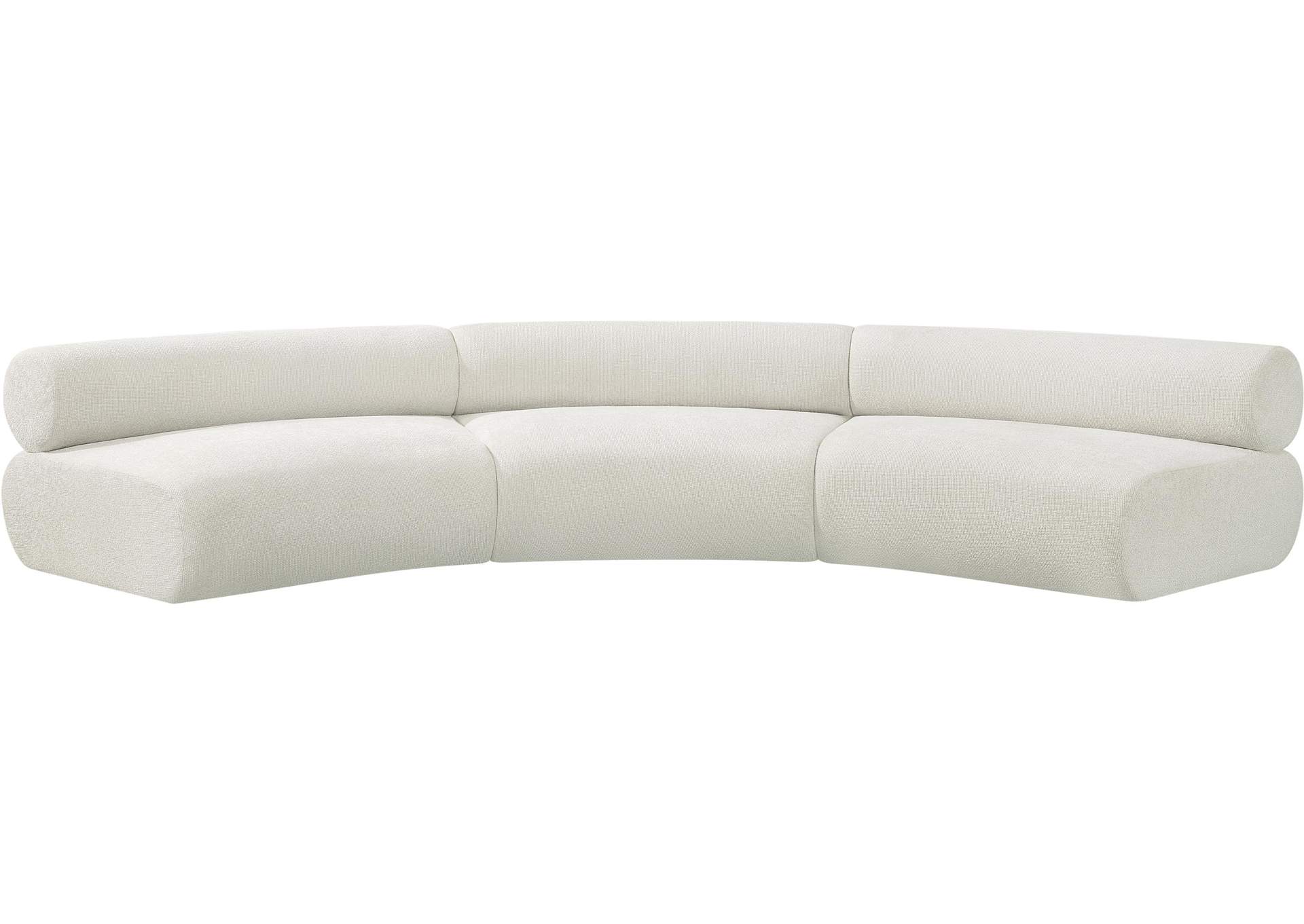 Bale Cream Chenille Fabric Modular Sofa,Meridian Furniture