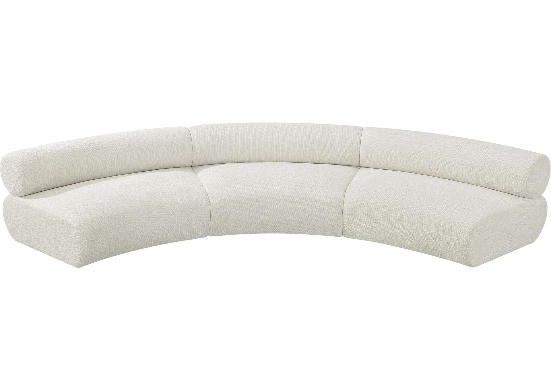 Bale Cream Chenille Fabric Modular Sofa,Meridian Furniture