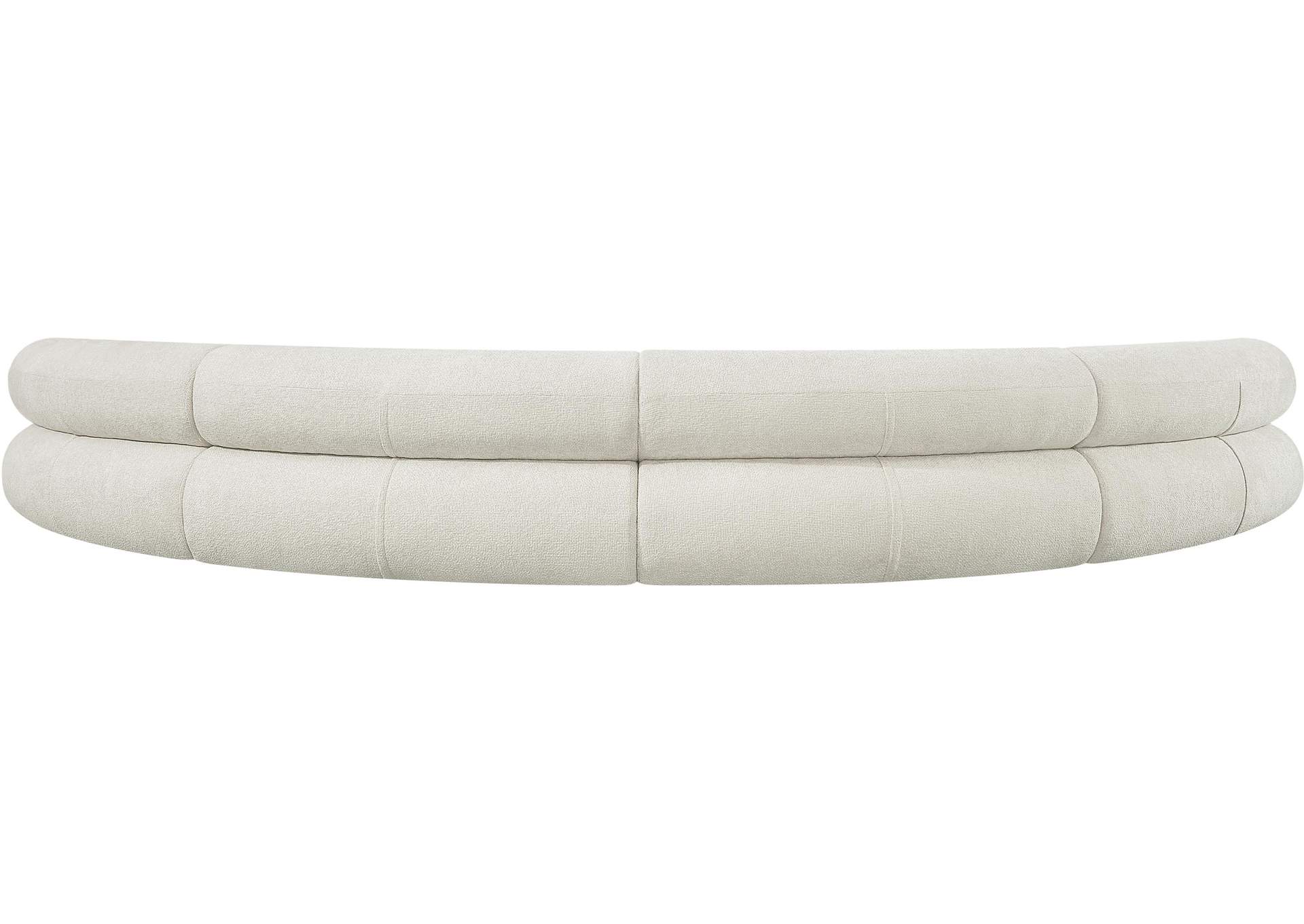 Bale Cream Chenille Fabric Modular Sofa,Meridian Furniture