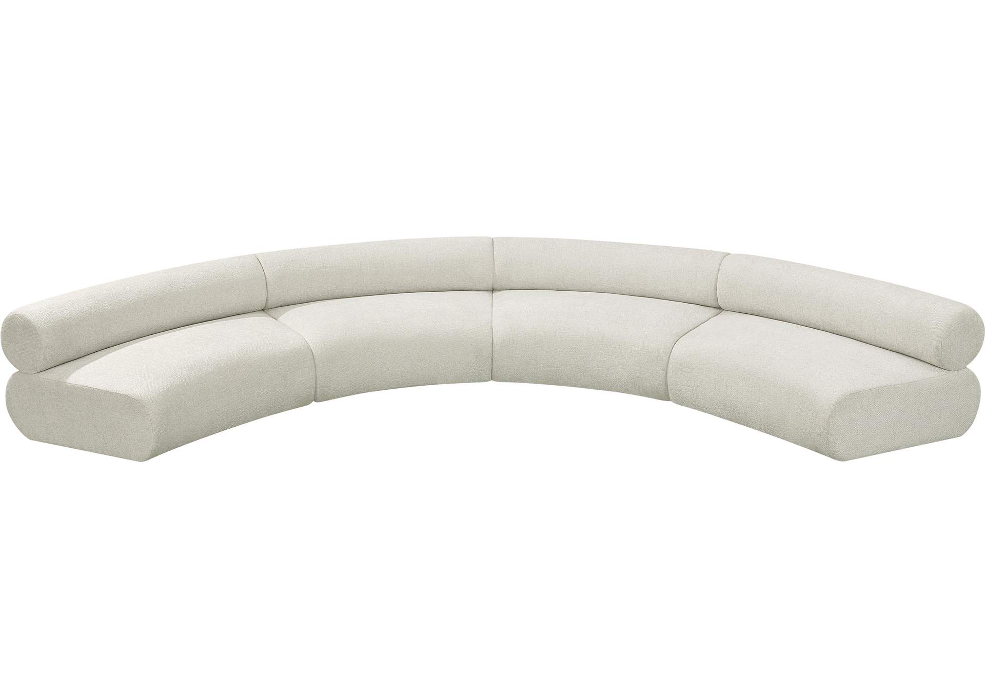 Bale Cream Chenille Fabric Modular Sofa,Meridian Furniture