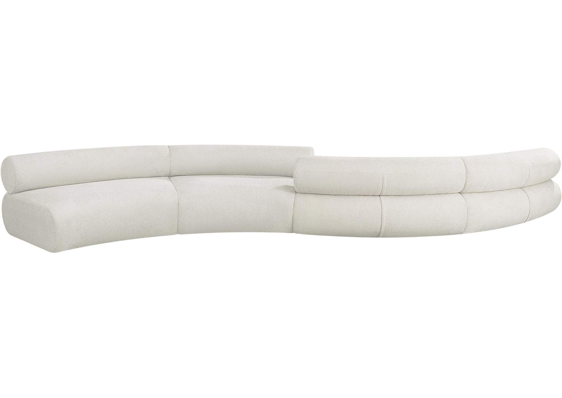 Bale Cream Chenille Fabric Modular Sofa,Meridian Furniture