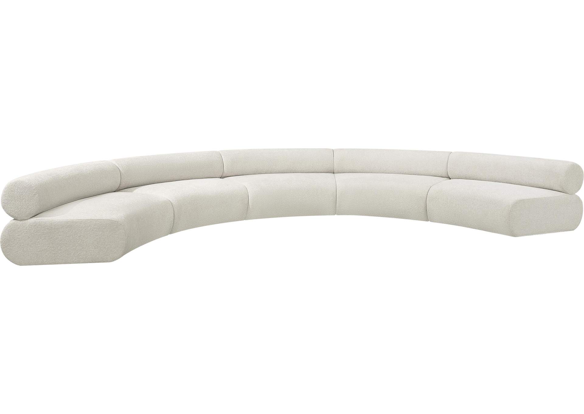 Bale Cream Chenille Fabric Modular Sofa,Meridian Furniture