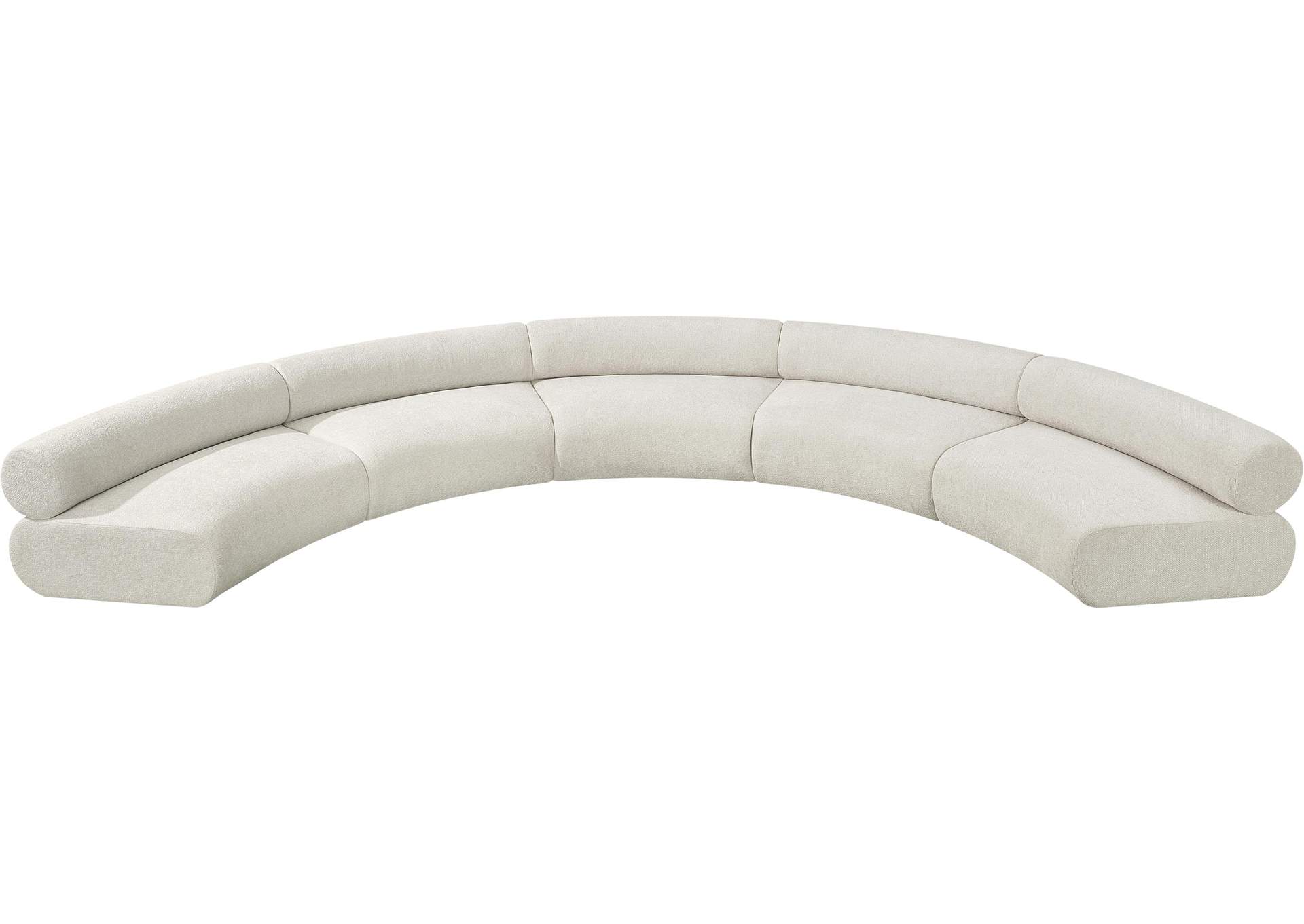 Bale Cream Chenille Fabric Modular Sofa,Meridian Furniture