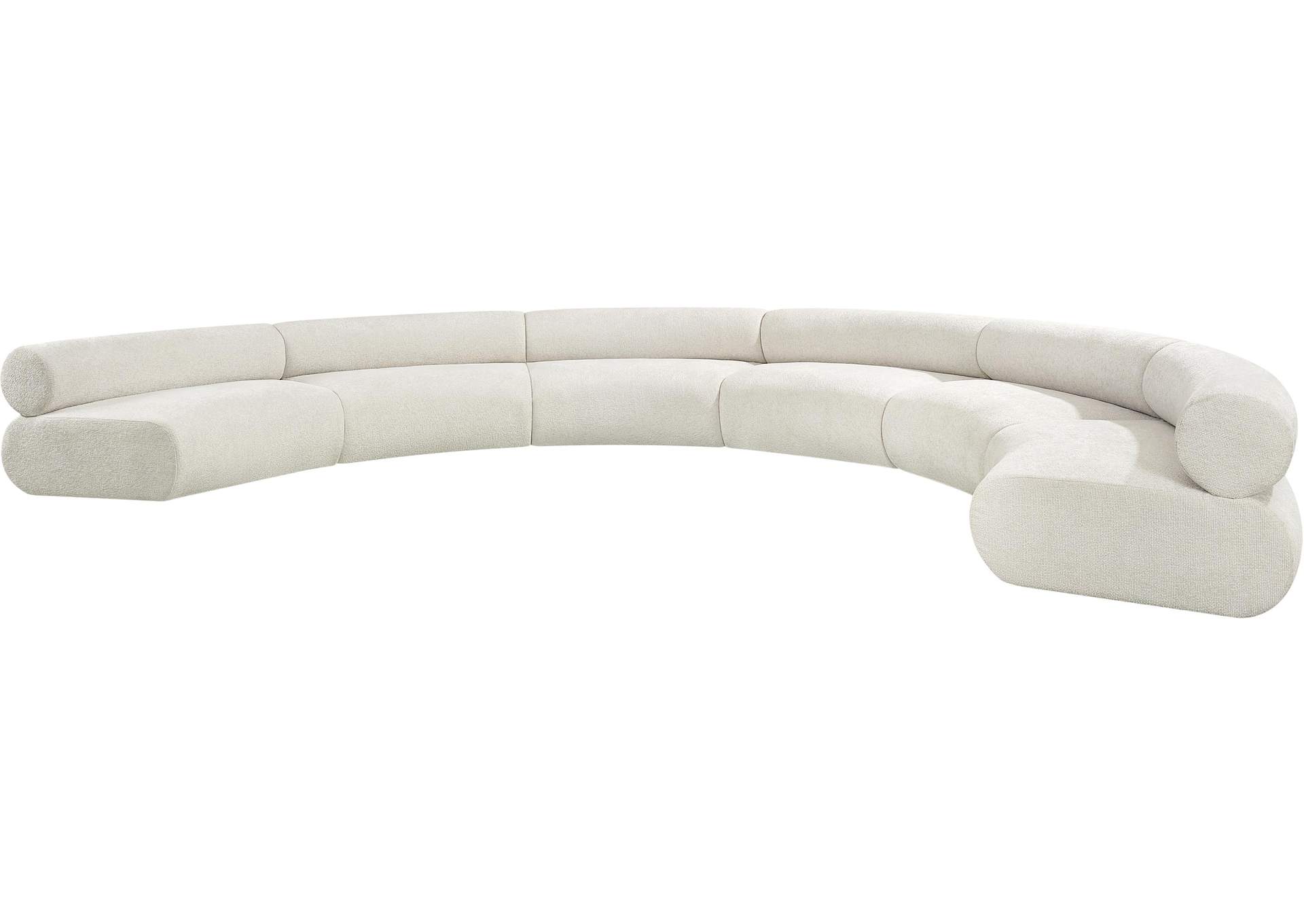 Bale Cream Chenille Fabric Modular Sofa,Meridian Furniture